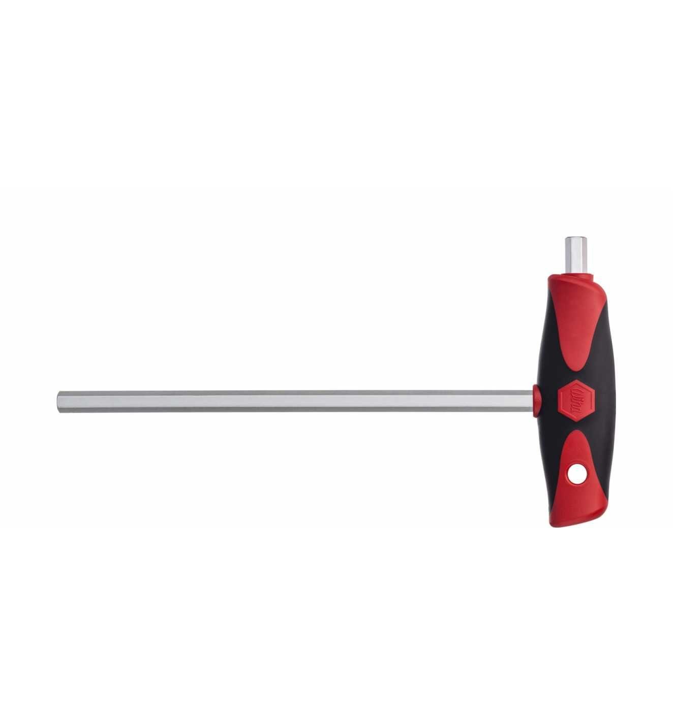 Wiha Stiftschlüssel mit Quergriff ComfortGrip Sechskant mit Seitenabtrieb mattverchromt, 8 mm, (26170)