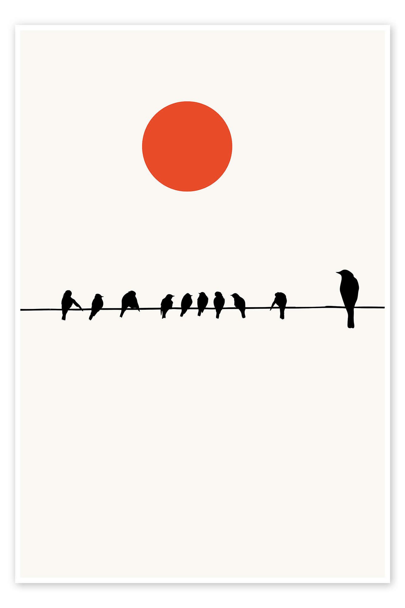 Posterlounge Wandbild Sit and wait, KUBISTIKA, erhältlich als Poster, Leinwandbild, Wandsticker oder Acrylglasbild