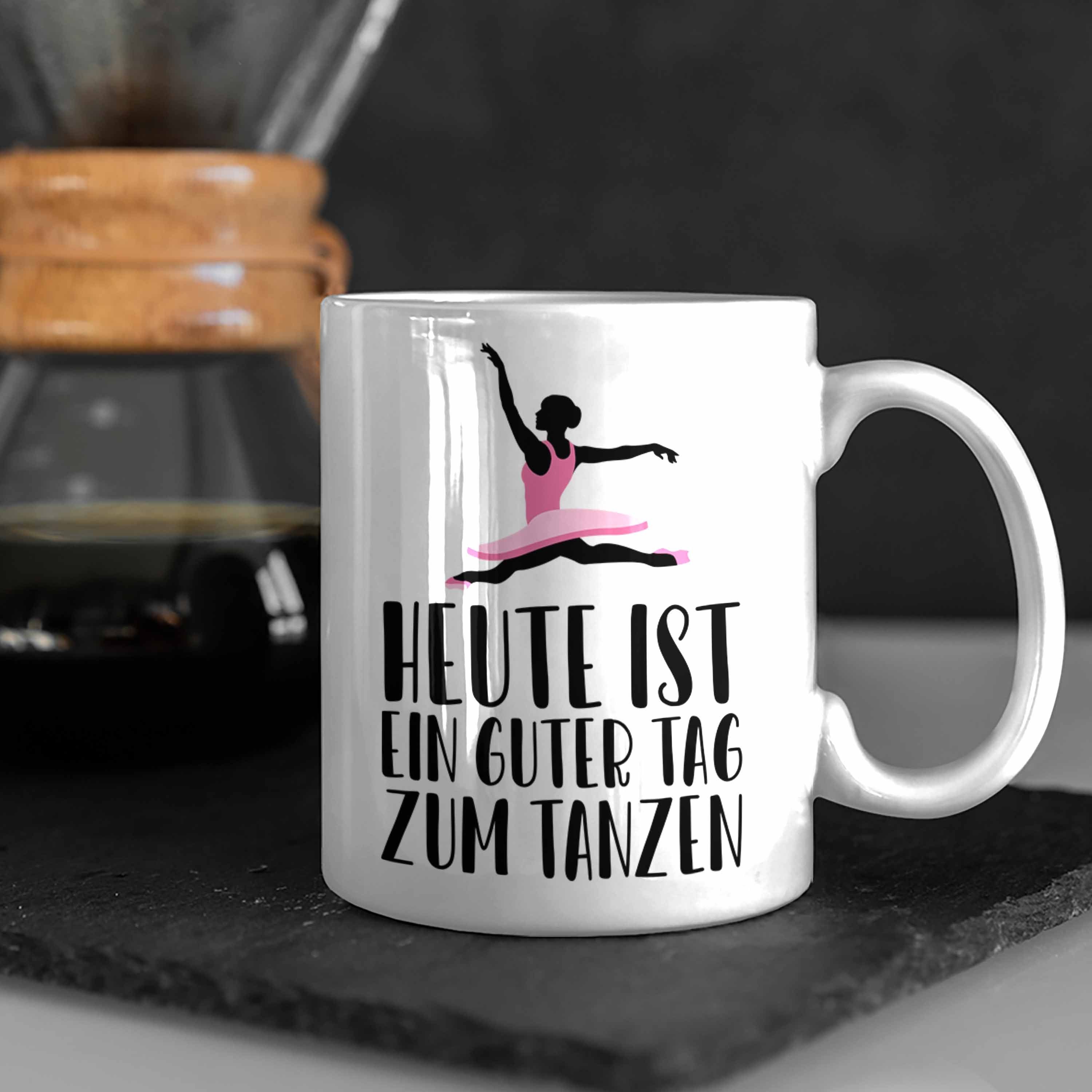 Trendation Tasse Trendation - Tanzen Tasse Lehrerin Frau Weiss Tanz-Lehrer Geschenk Tänzerin Geschenkideen Kinder Mädchen Spruch