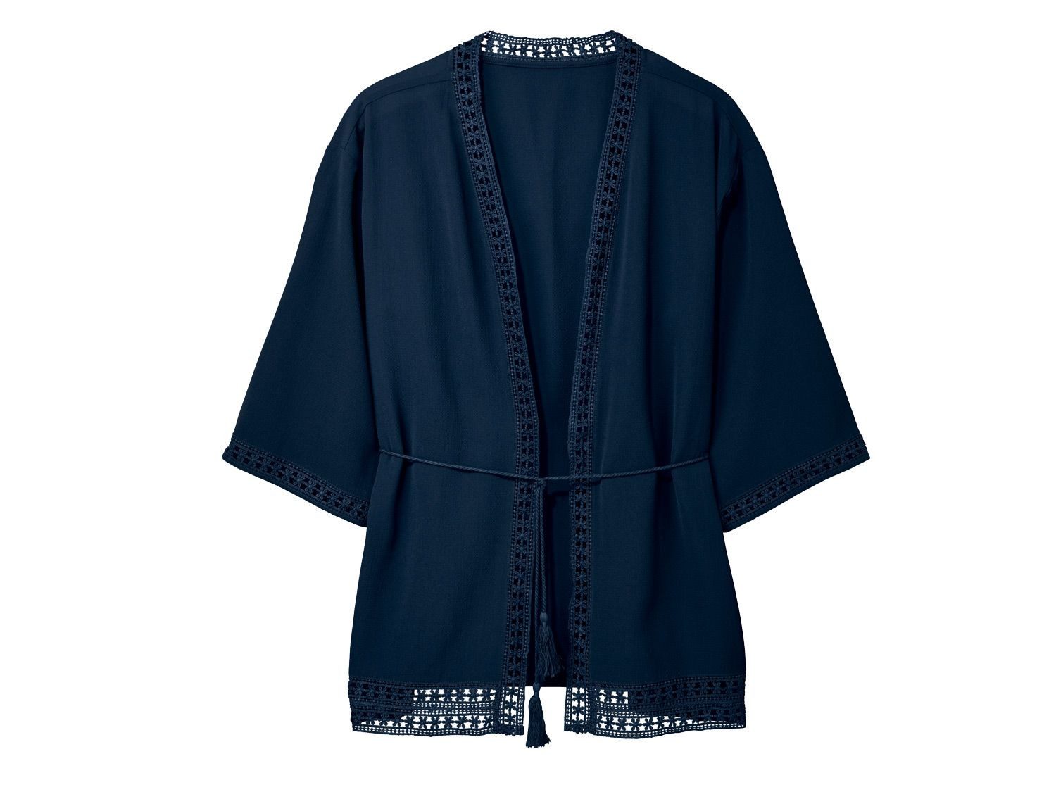 esmara Kimono Kimono kurzarm Sommer Oberteil, Polyester, Kordel, Crepe-Qual günstig online kaufen