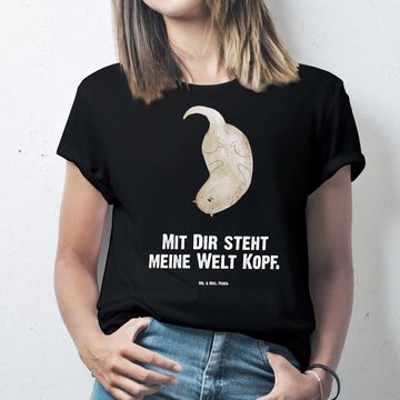 Mr. & Mrs. Panda T-Shirt Otter Kopfüber - Schwarz - Geschenk, Herrn, Seeotter, süß, Fischotter (1-tlg)