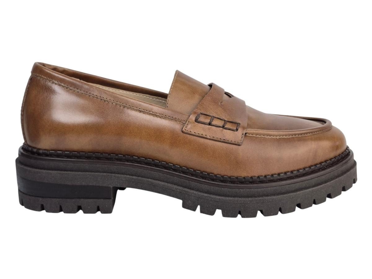 Manolete cuoio Hochfrontpumps