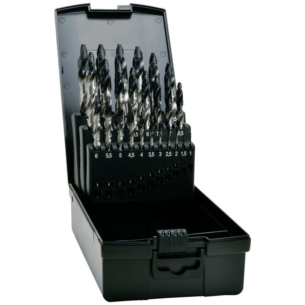 Exact Metallbohrer Exact 74962 TIAIN-TIP Spiralbohrer-Set 1 mm, 1.5 mm, 2 mm, 2.5 mm, 3