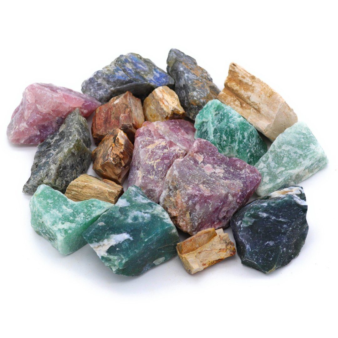 Waldmischung Dekosteine, Mineralien LAVISA Natursteine Edelstein Kristalle, echte Edelsteine,
