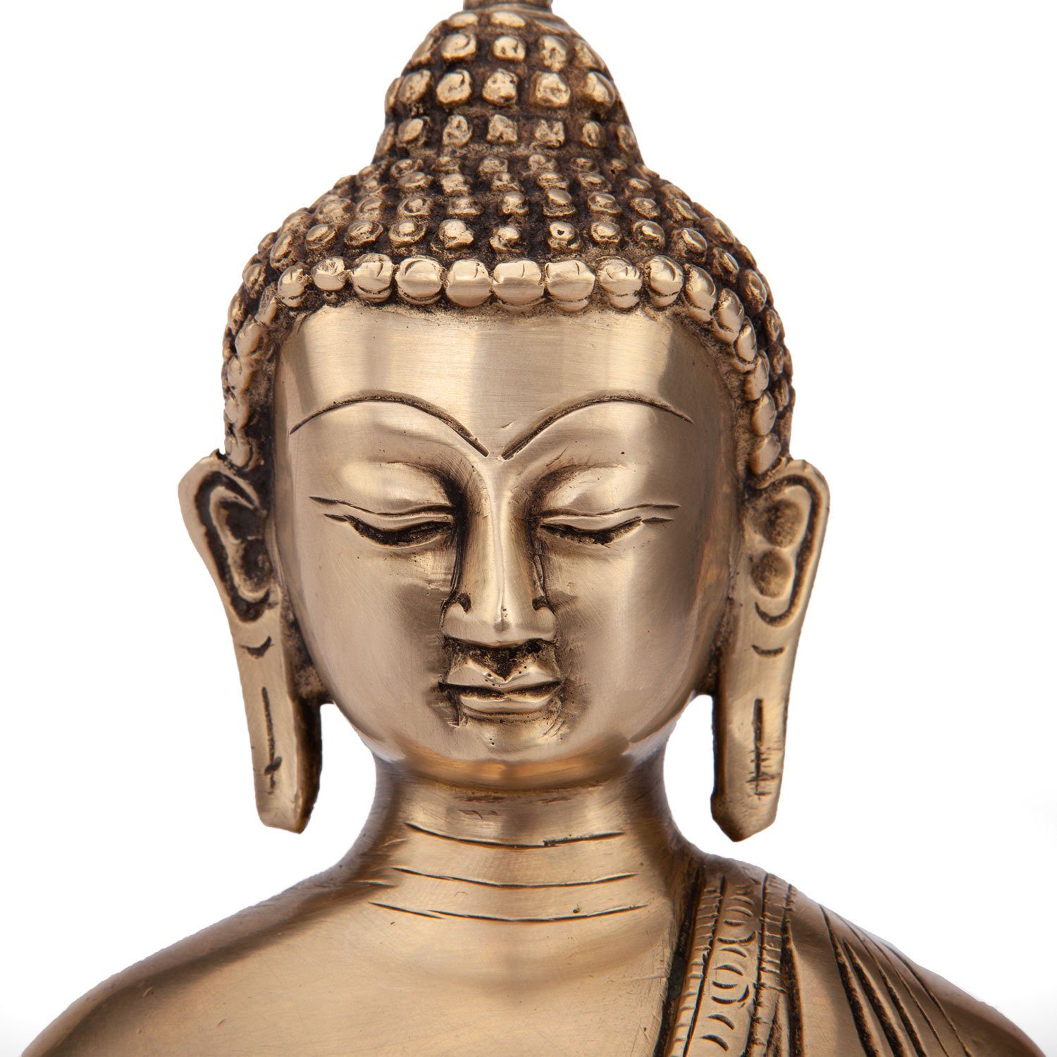 Statue, cm bodhi Buddhafigur ca. Buddha 18 Messing,