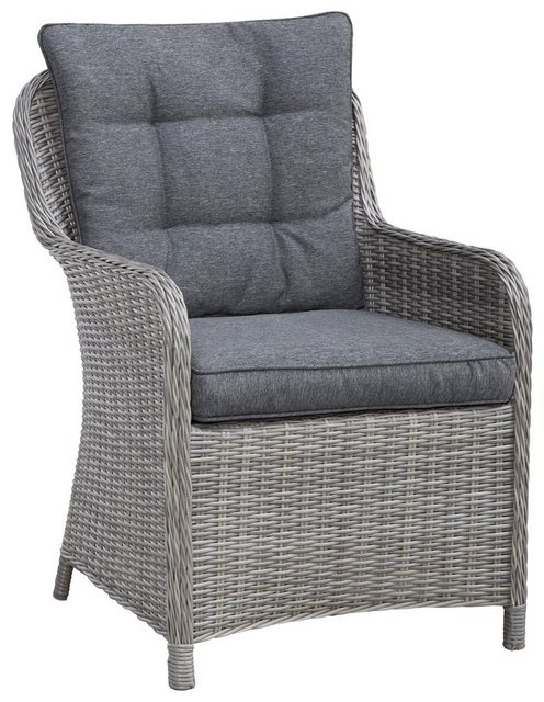 KONIFERA Gartensessel Menorca 2er Set, Polyrattan, inkl. Auflage
