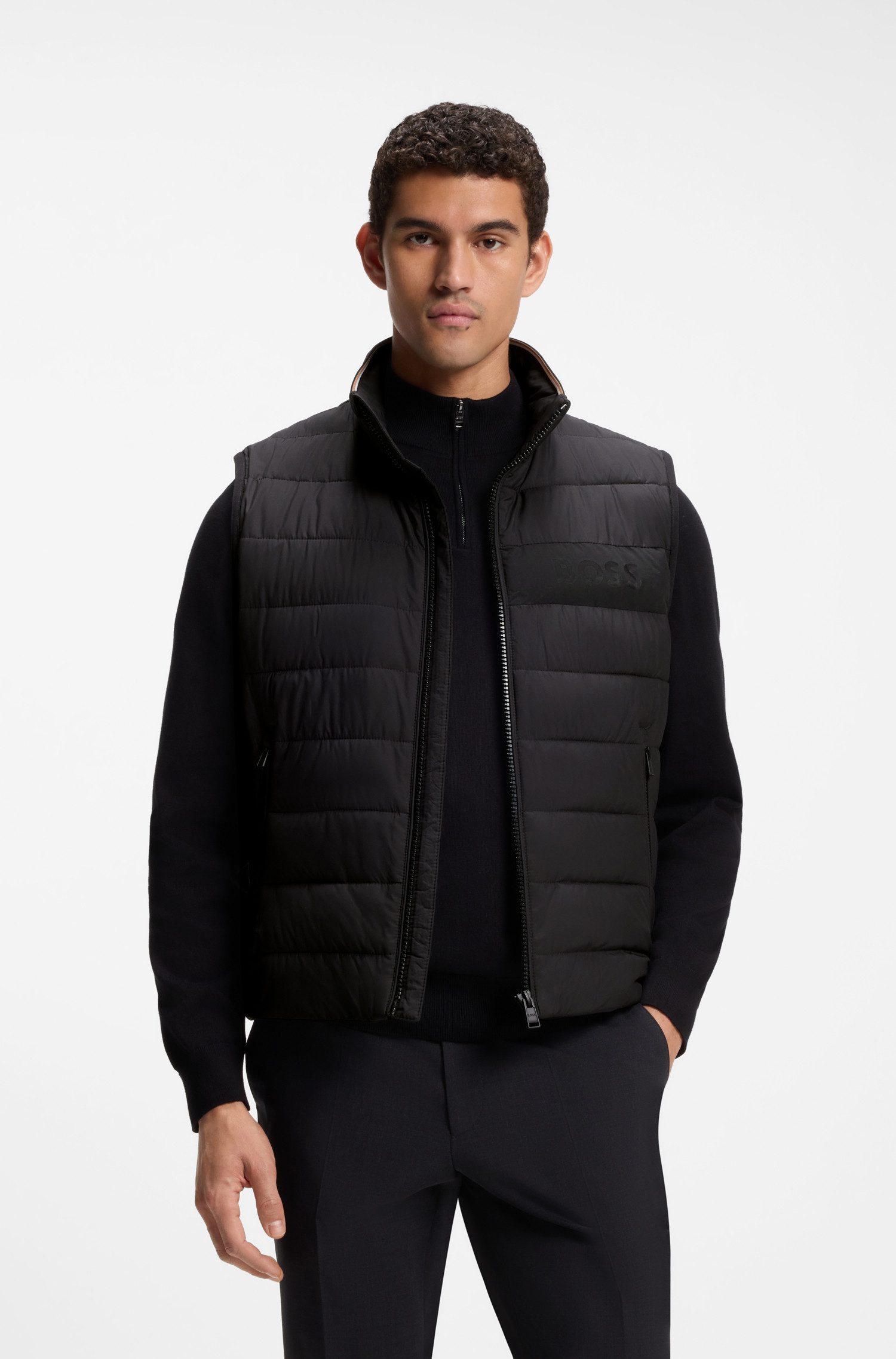 BOSS Steppweste Cenito Premium Menswear für die Übergangszeit, regular fit