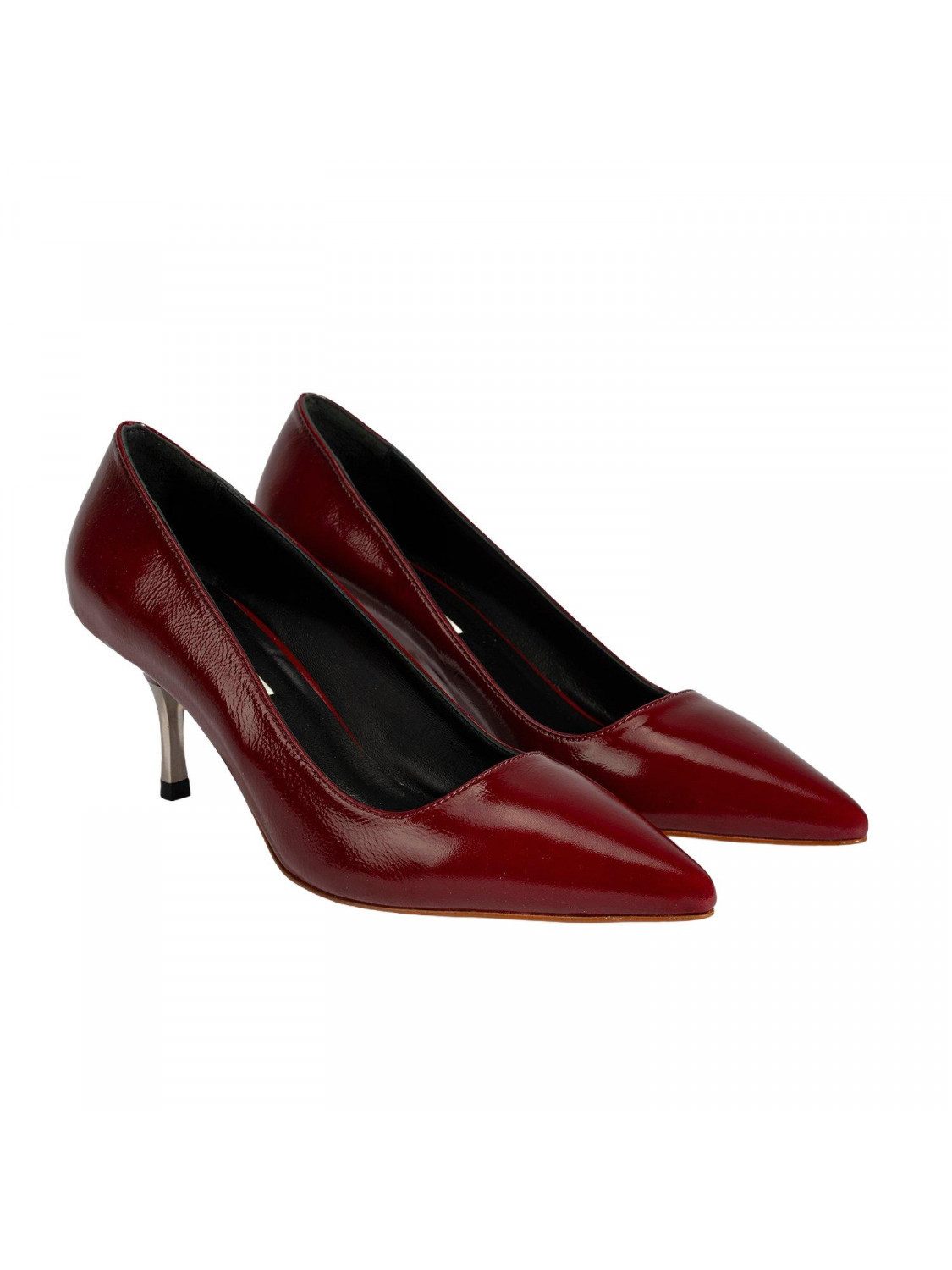 Desa Damen-Pumps im klassischen Stiletto-Look – Lackleder, zum Hineinschlü Pumps