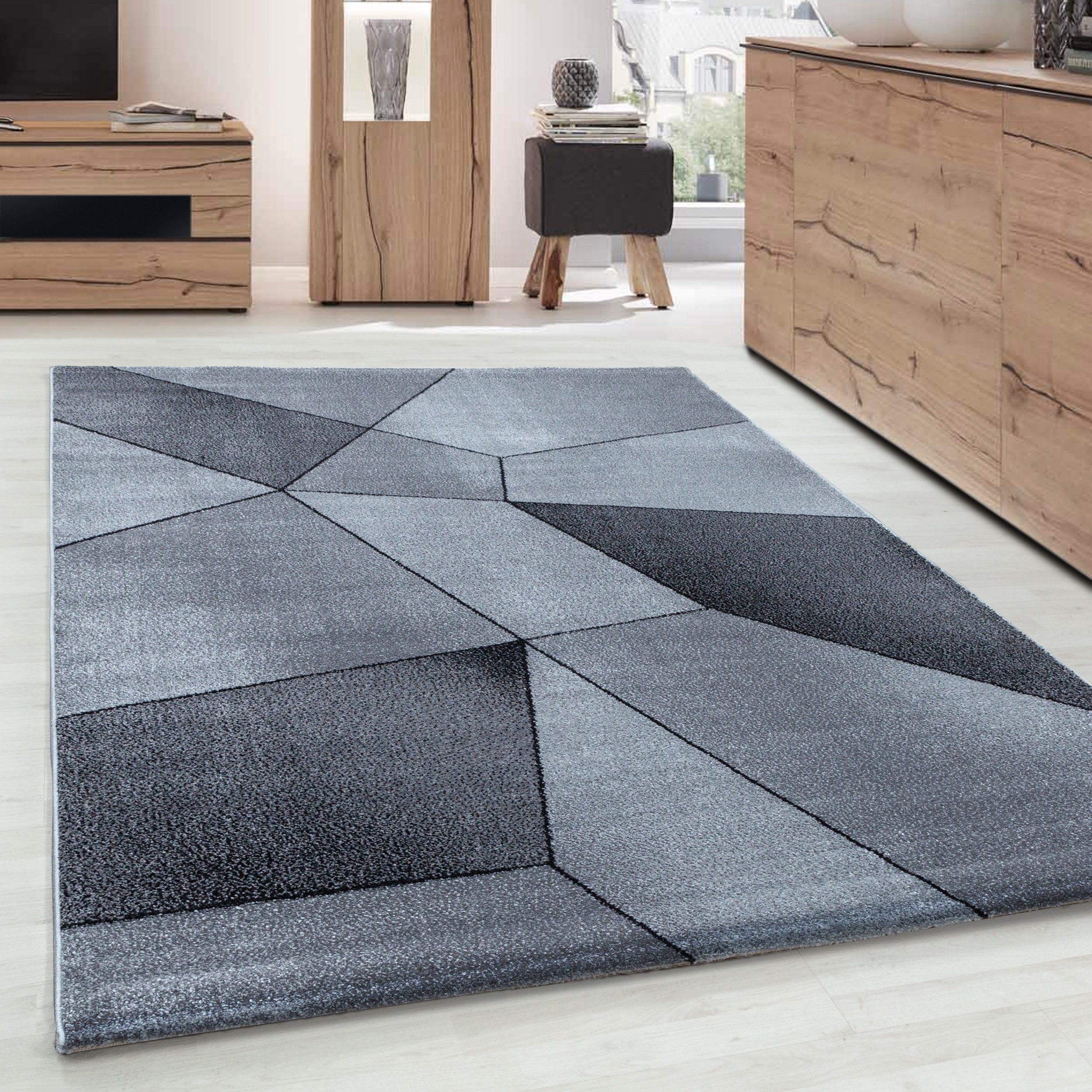 Carpettex Frisé-Teppich Geometrisch Design, Läufer, Höhe: günstig online kaufen