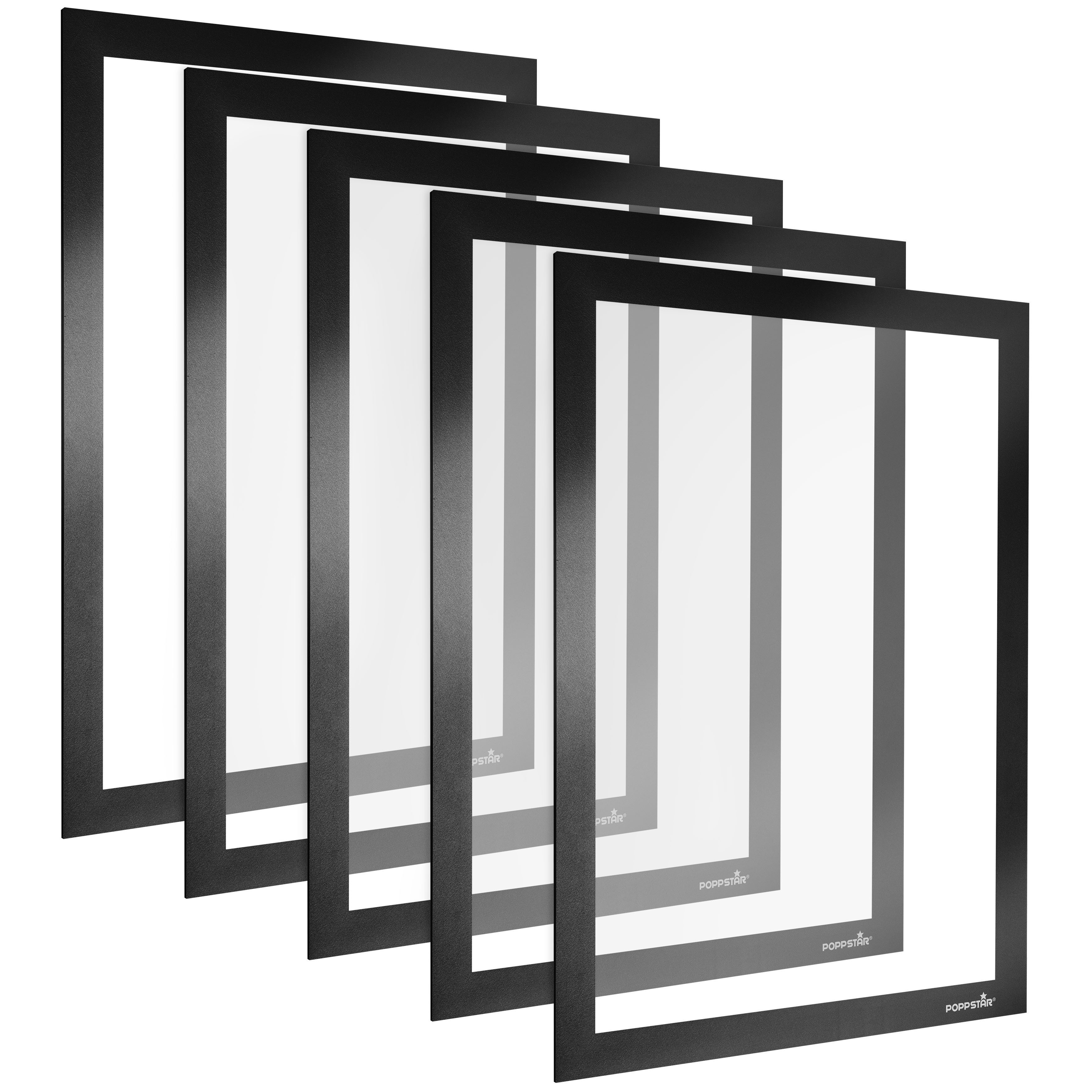 Poppstar Einzelrahmen, Poppstar 5x Magnetischer Info-Rahmen A4, 32,2 x23,6 günstig online kaufen