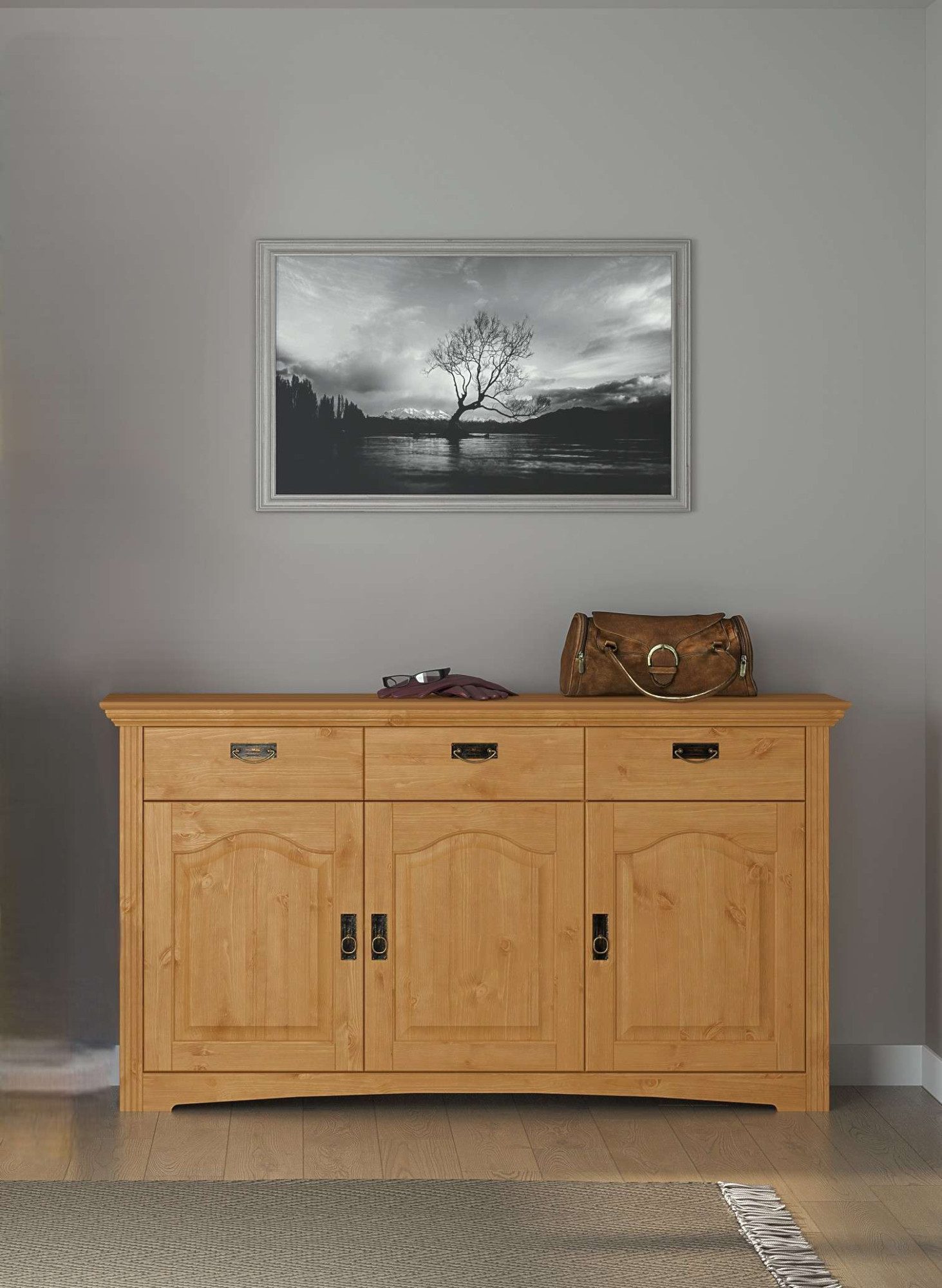 Home affaire Kommode Konrad, aus massiver Kiefer, Breite 156 cm, mit Schubladen, FSC®