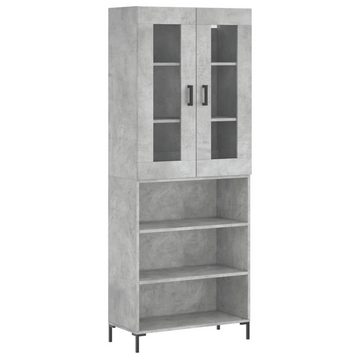 furnicato Sideboard Highboard Betongrau 69,5x34x180 cm Holzwerkstoff