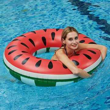AUKUU Schwimmring Aufblasbarer Aufblasbarer Wassermelonen Schwimmring für, Erwachsene 120 cm doppelseitiger Schwimmring