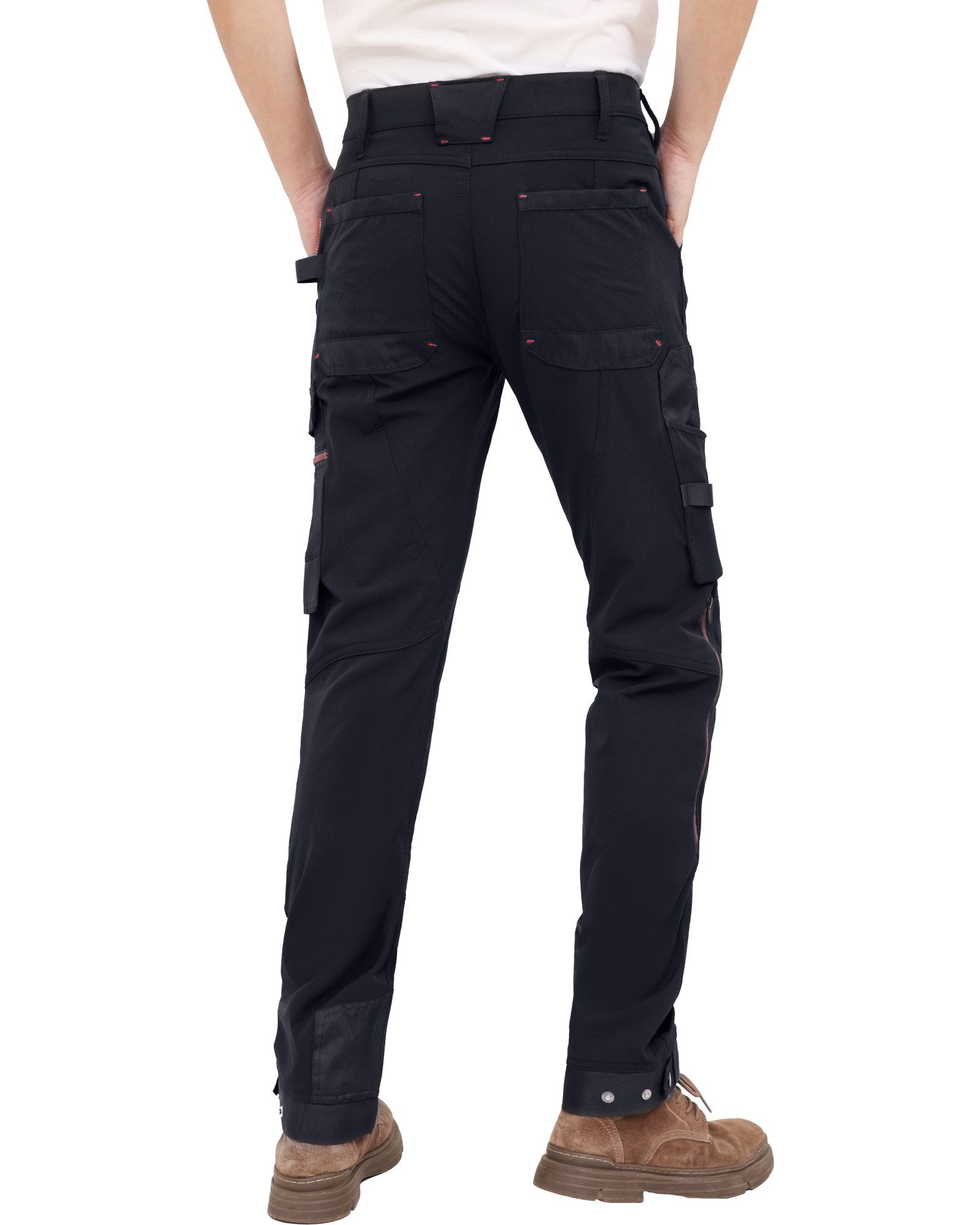 WORK IDEA Arbeitshose Herren Slim-Fit Arbeitshose, belastete Bereiche aus Cordura (1-tlg) strapazierfähige Eleganz für höchste Ansprüche