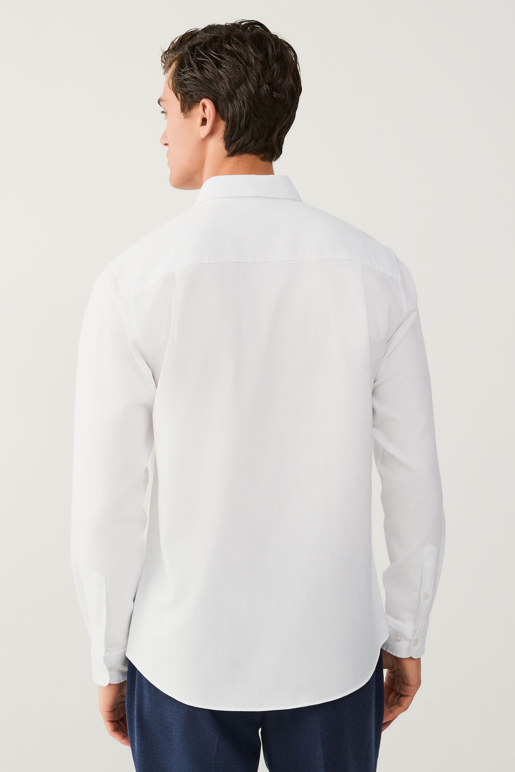Next Langarmhemd Gewaschenes elegantes Langarmhemd aus günstig online kaufen