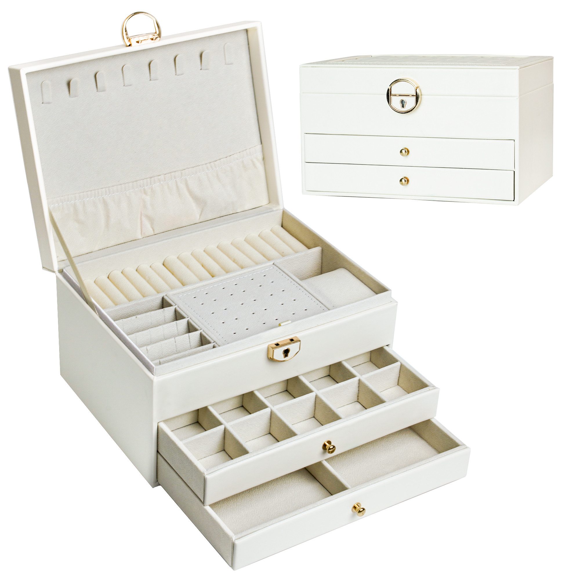 AdelDream Schuhbox AdelDream Schmuckkasten dreistöckige Schmuckbox günstig online kaufen