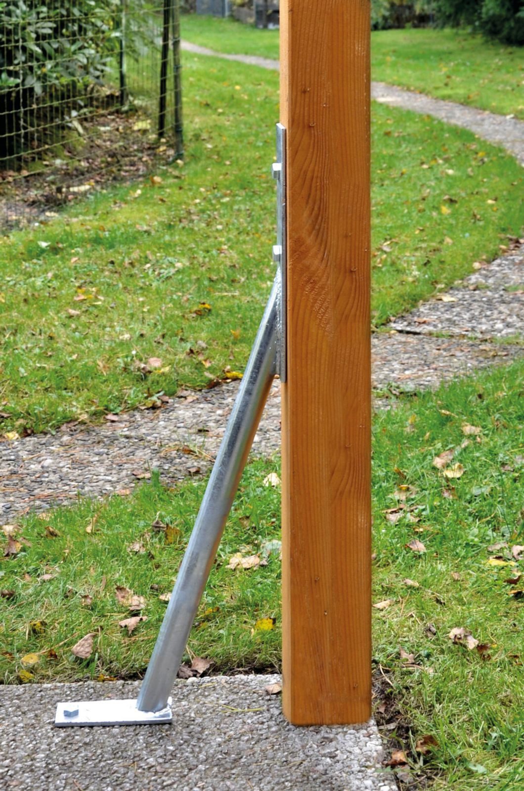 BURI Pfostenträger Sturmanker Pfostenhalter 71cm Windschutz Erdanker Bodenanker