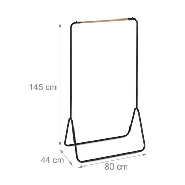 relaxdays Kleiderständer Kleiderständer schwarz, Holzoptik