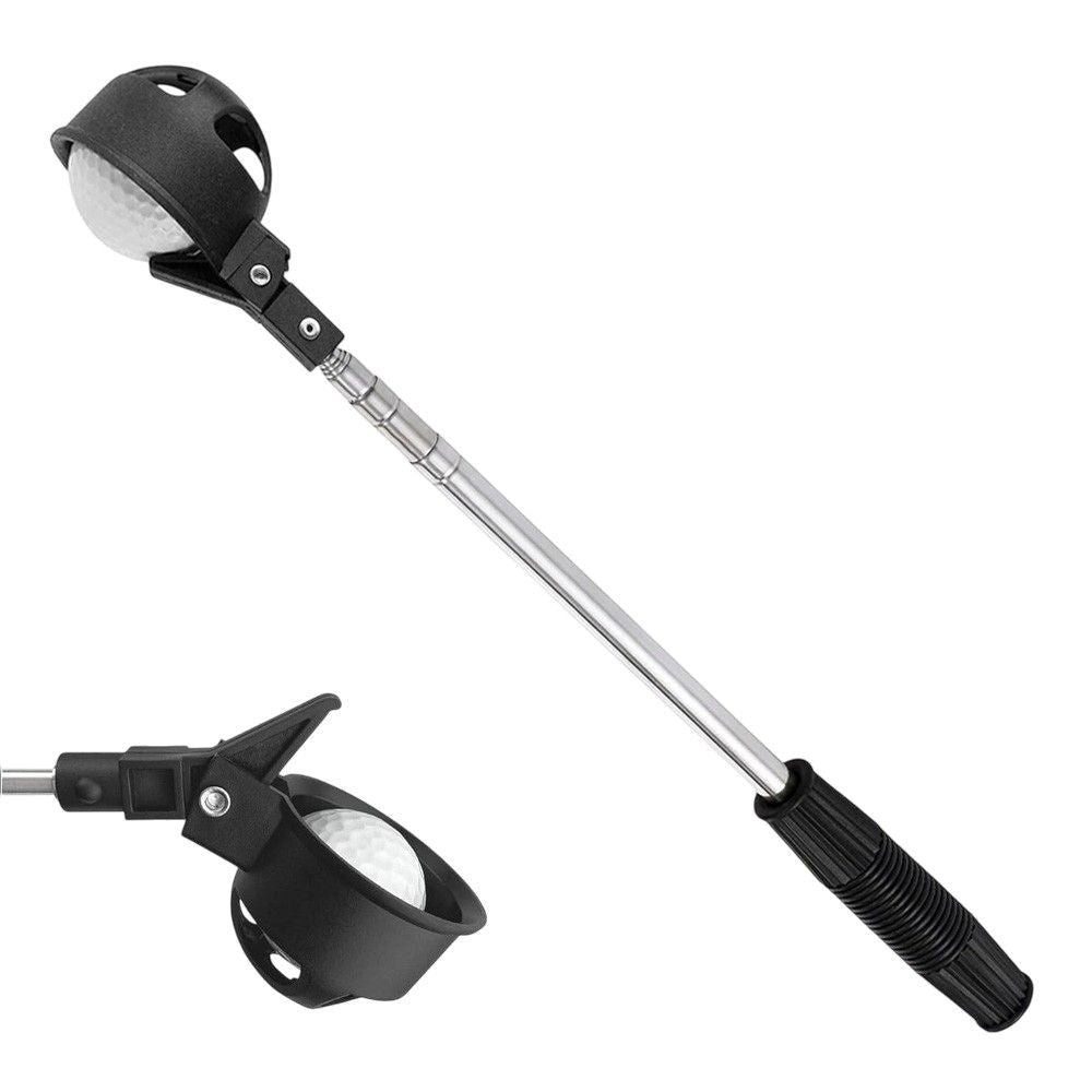 MEGAGOODS Golftee Golfballsammler teleskopierbar aus Stahl mit Automatik-Verschluss DE.