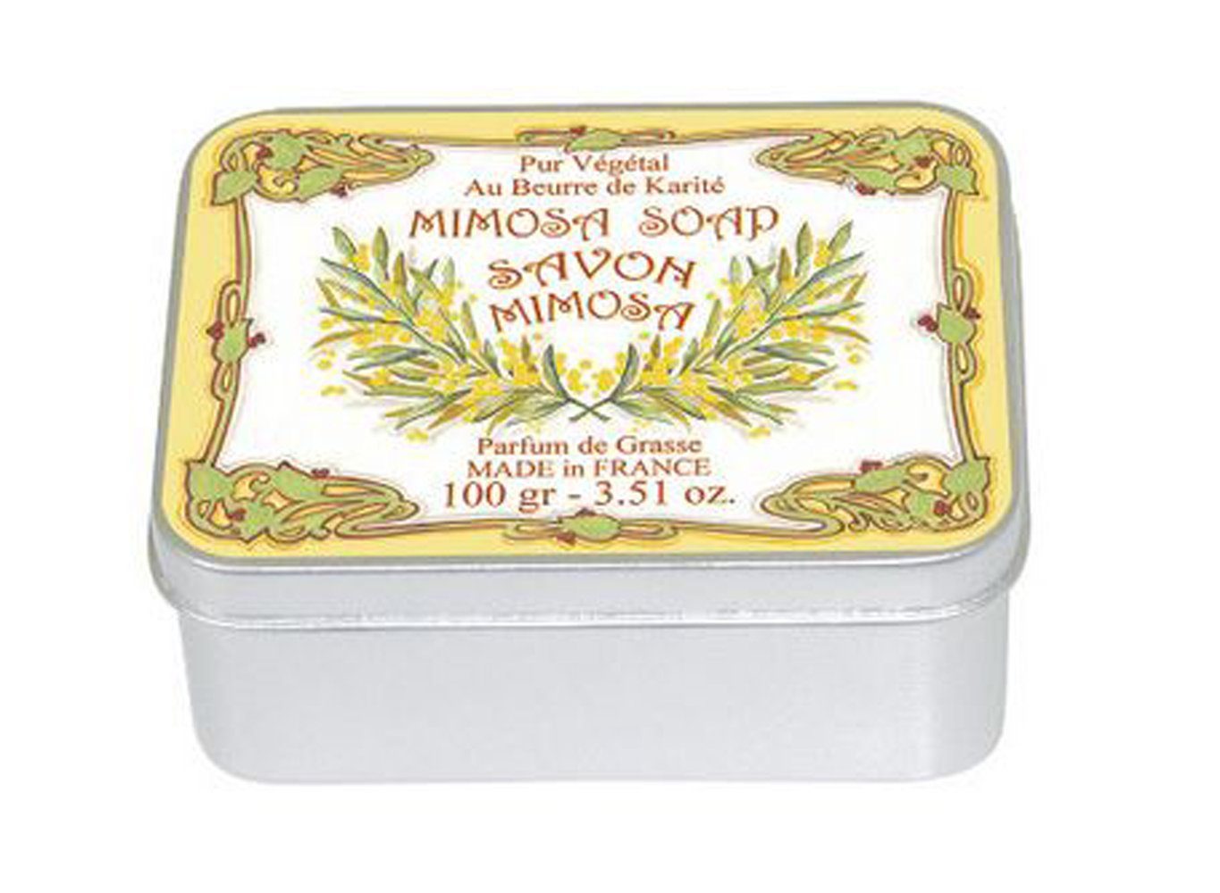 Mimosa Tin 100 g Annimuck Handseife Naturseife Box