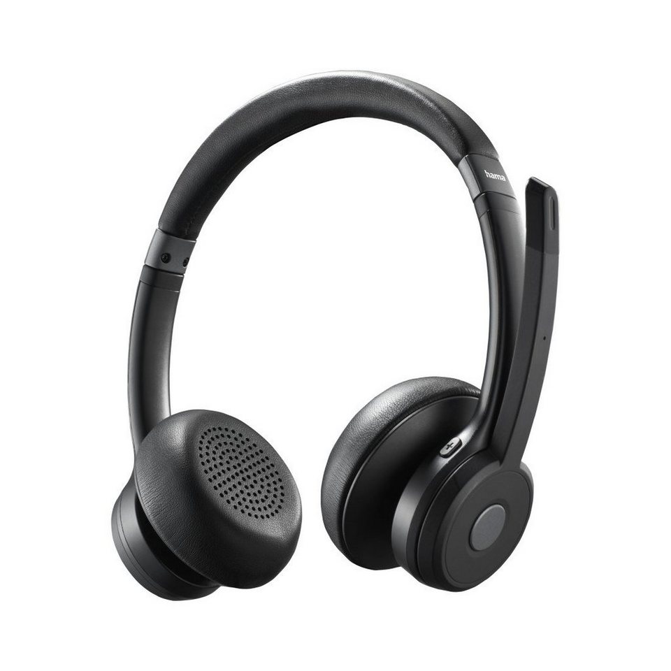 Hama Bluetooth Headset (mit Mikrofon, kabellos, On Ear, für PC, Handy) PC- Headset (Freisprechfunktion, Stummschaltung)
