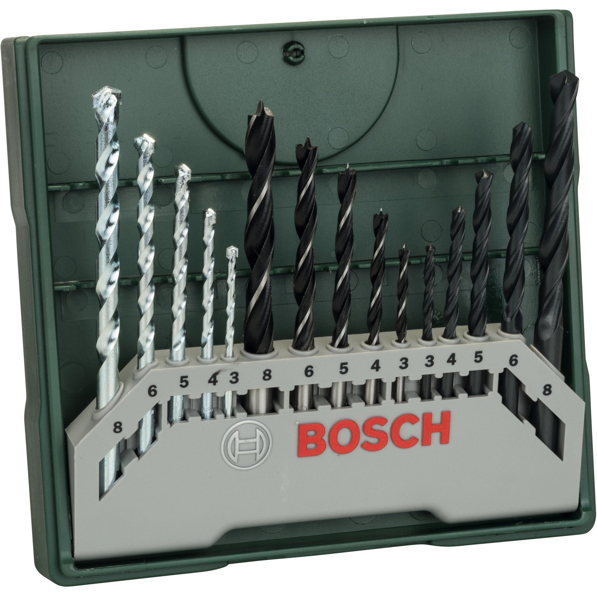 BOSCH Bohrer- und Bitset Mini X-Line Mixed Set, 15-teilig