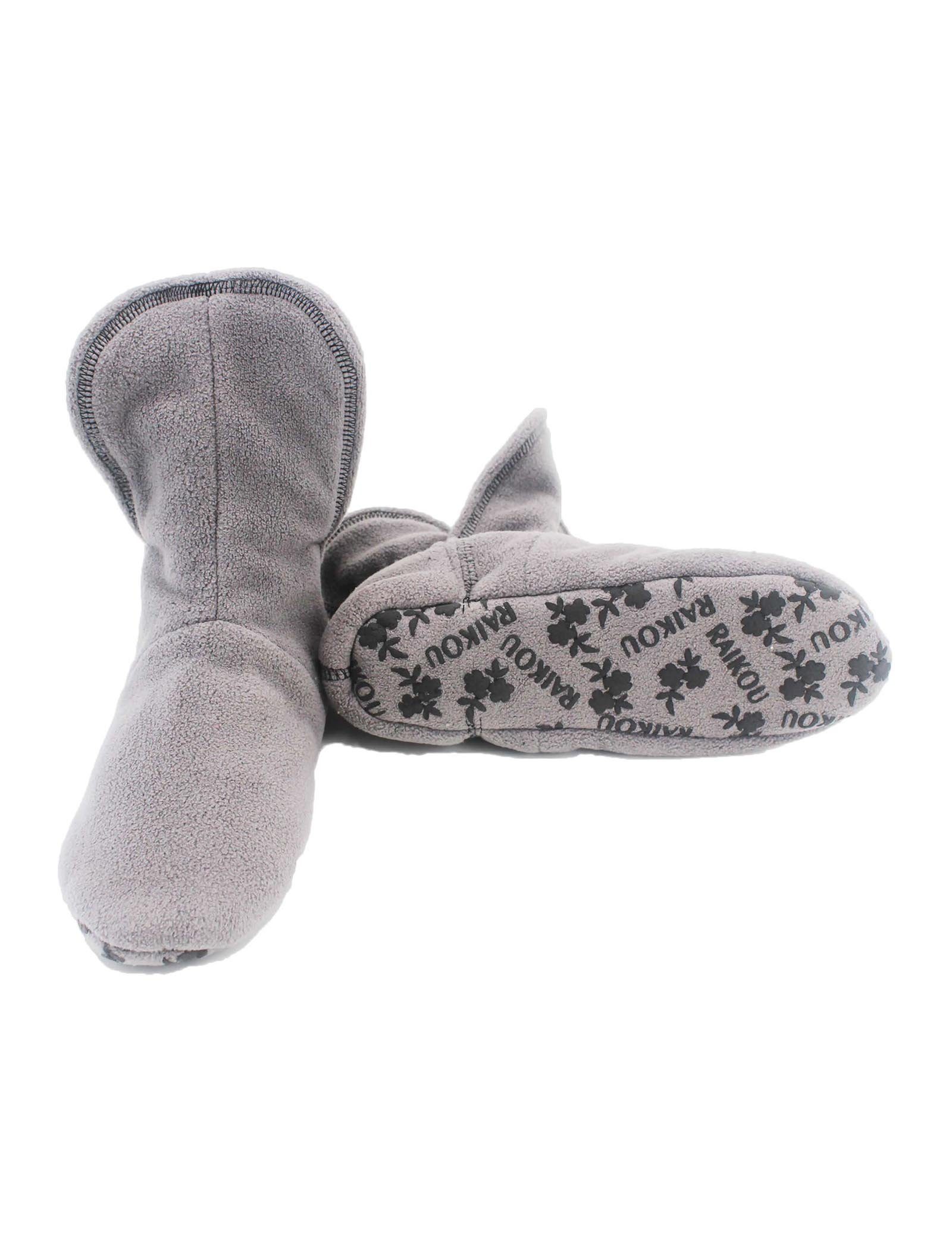 RAIKOU Hausstiefel Haussocken super flauschige Hüttenschuhe Hausschuh aus Micro Fleece mit ABS und Rutschfester Sohle