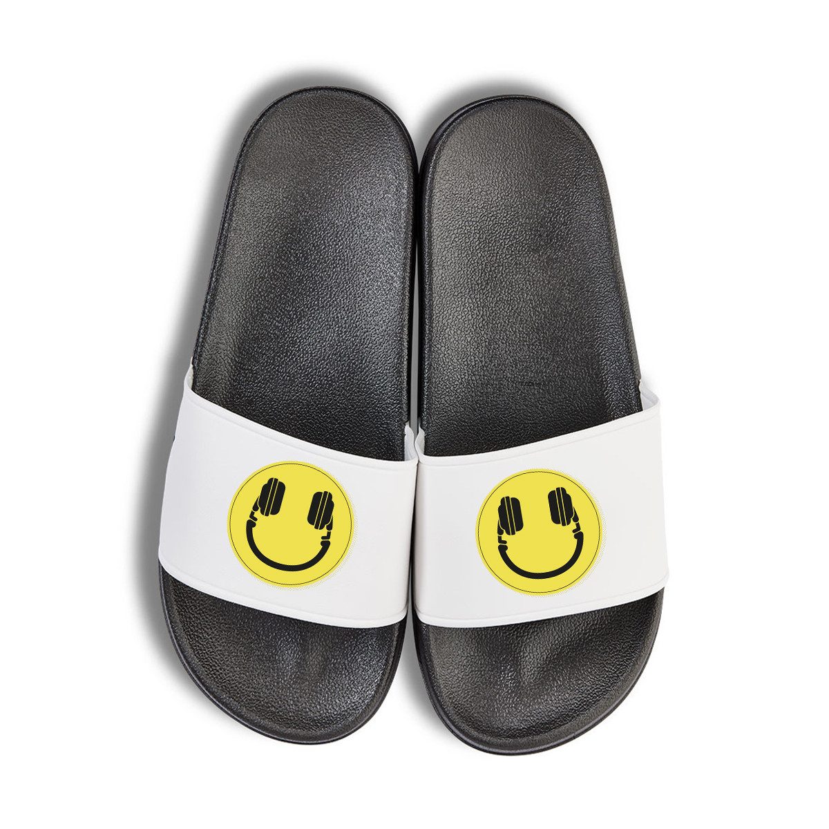 Youth Designz Headset Smile Unisex Badelatschen Flip Flops Badeschuh mit lustigen Logo für Damen und Herren