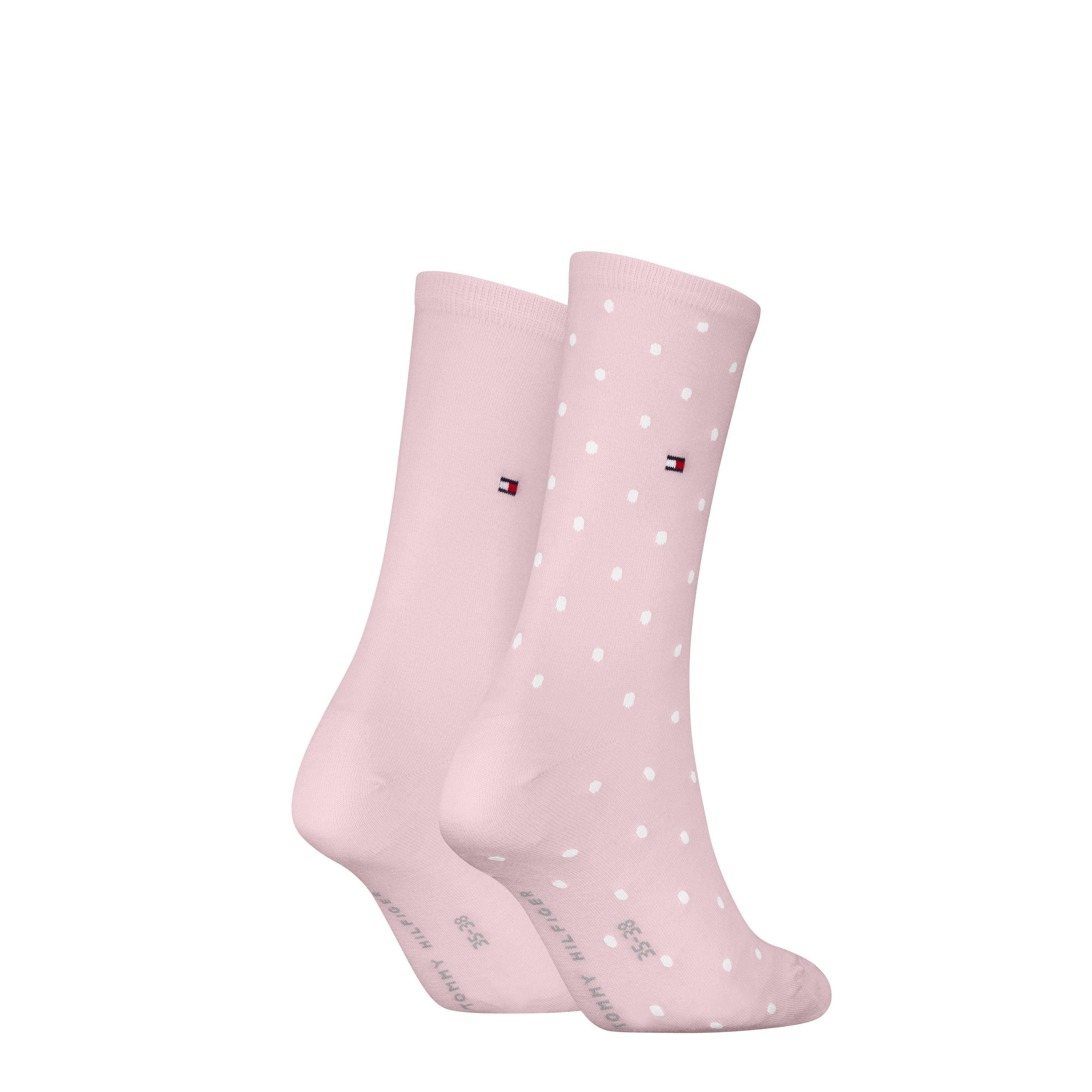 Tommy Hilfiger Socken TH WOMEN SOCK DOT 2P (2-Paar, 2 Paar) mit feinem Ripp günstig online kaufen