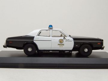 GREENLIGHT collectibles Modellauto Dodge Monaco Police 1977 schwarz weiß Terminator Modellauto 1:43 Green, Maßstab 1:43