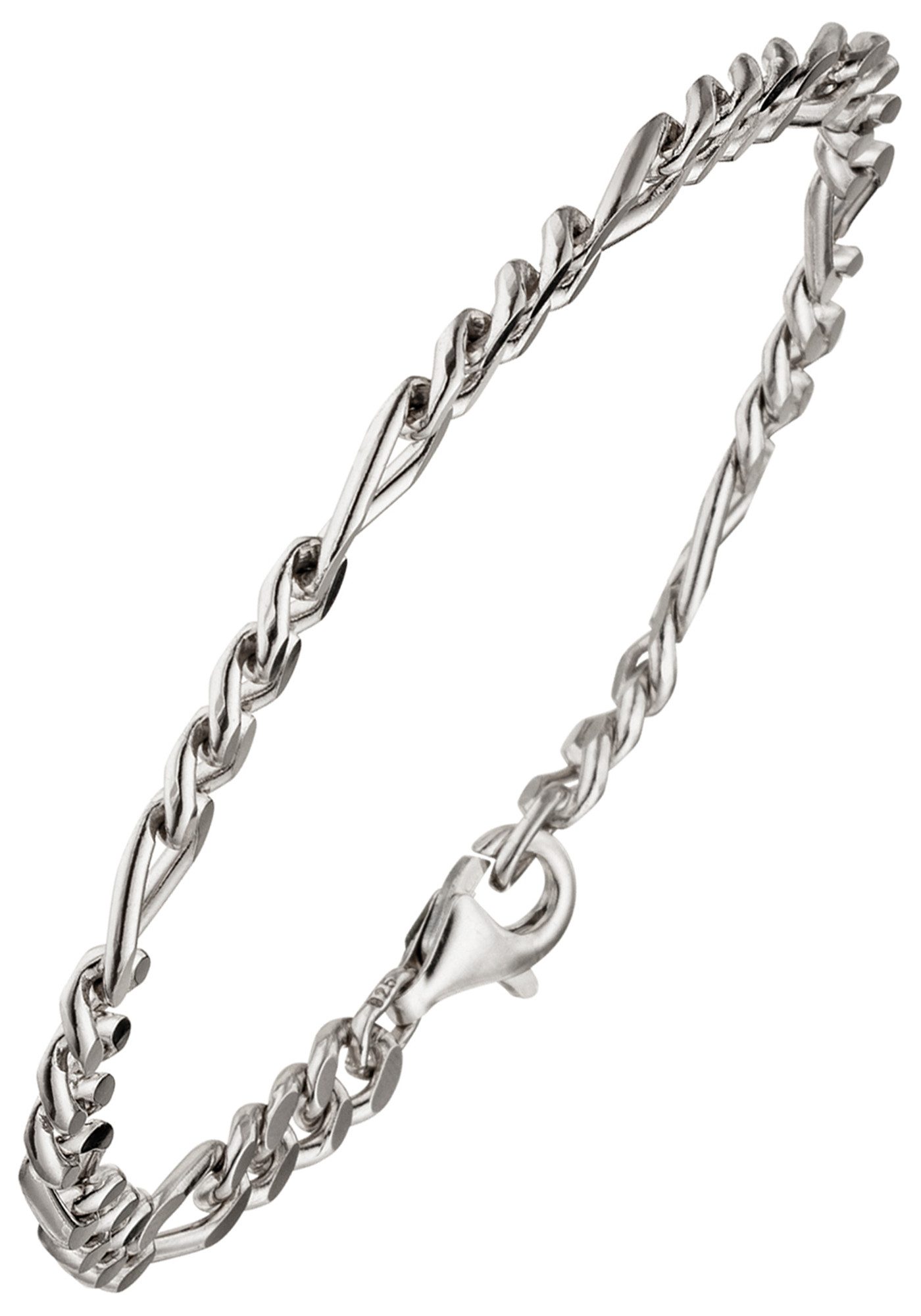 JOBO Silberarmband Herrenarmband Figaroarmband 5,3 mm, 925 Silber diamantie günstig online kaufen