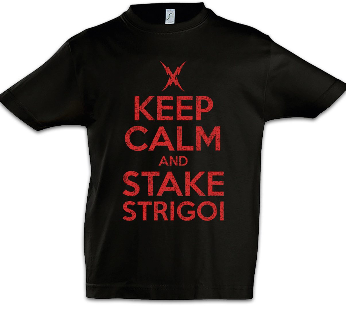 Print-Shirt Keep Calm And Strake Strigoi Kinder T-Shirt The Vampire Strain Vampir