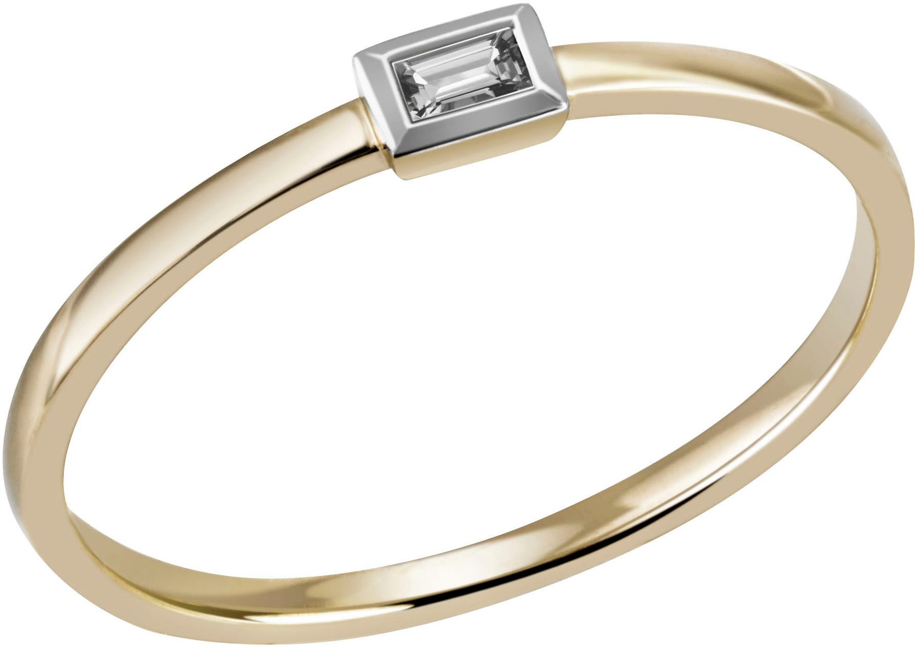 Firetti Fingerring Schmuck Geschenk Gold 585 Goldring Vorsteckring, mit Diamant