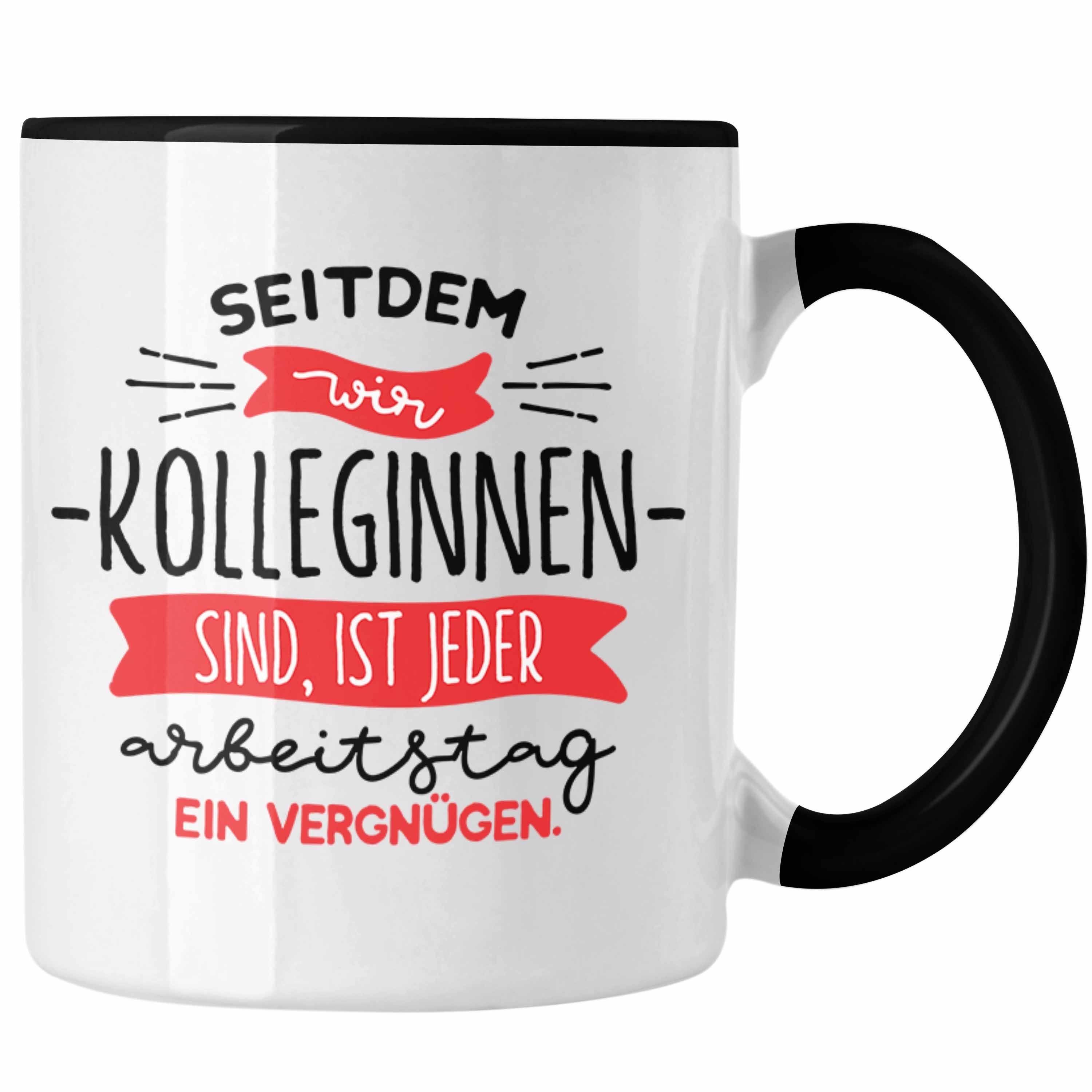 Seitdem Trendation Kollegin Arbeitskollegin Tasse Beste Geschenkidee Schwarz - Tasse Trendation