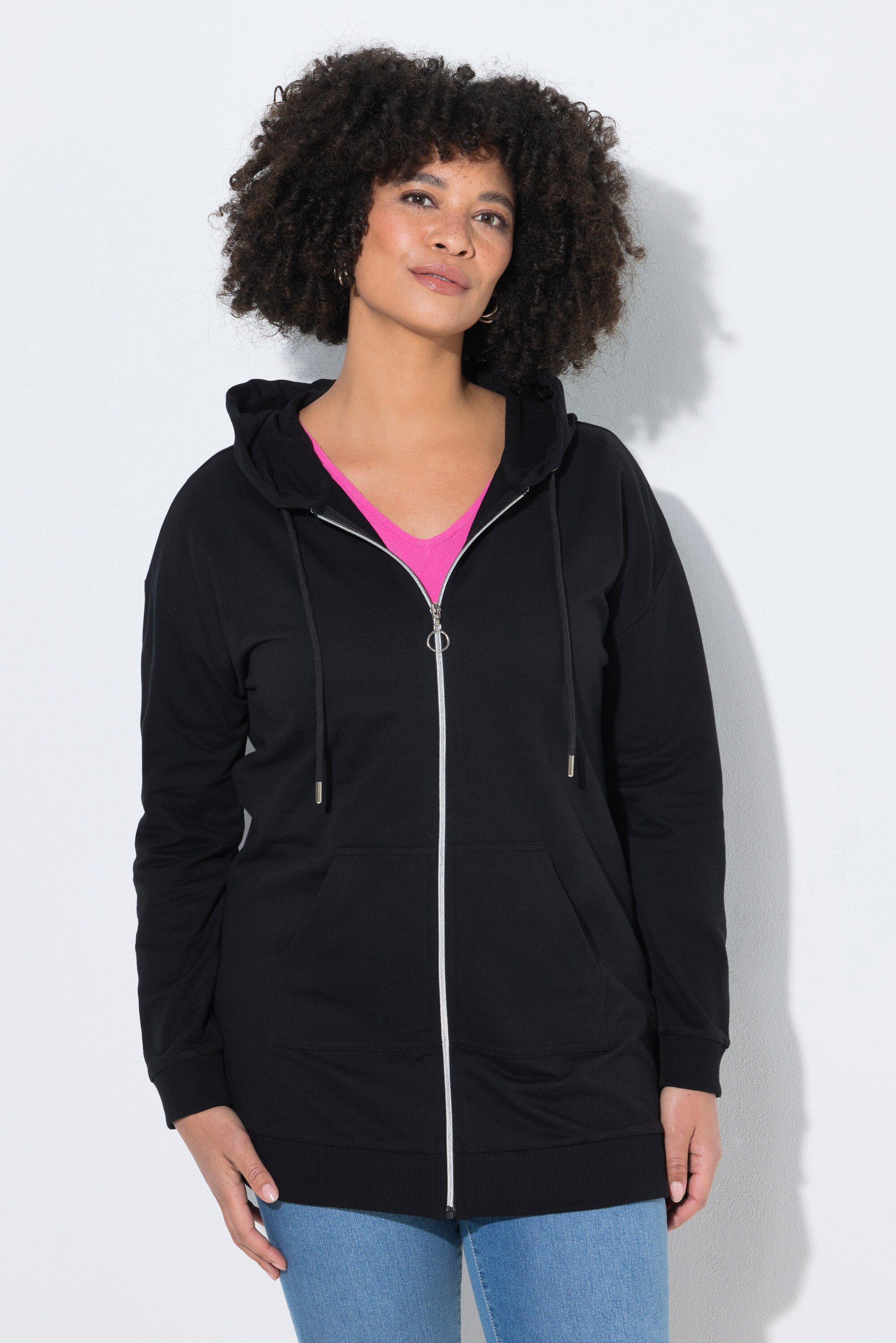 Angel of Style Sweatjacke Sweatjacke oversized Kapuze Zipper