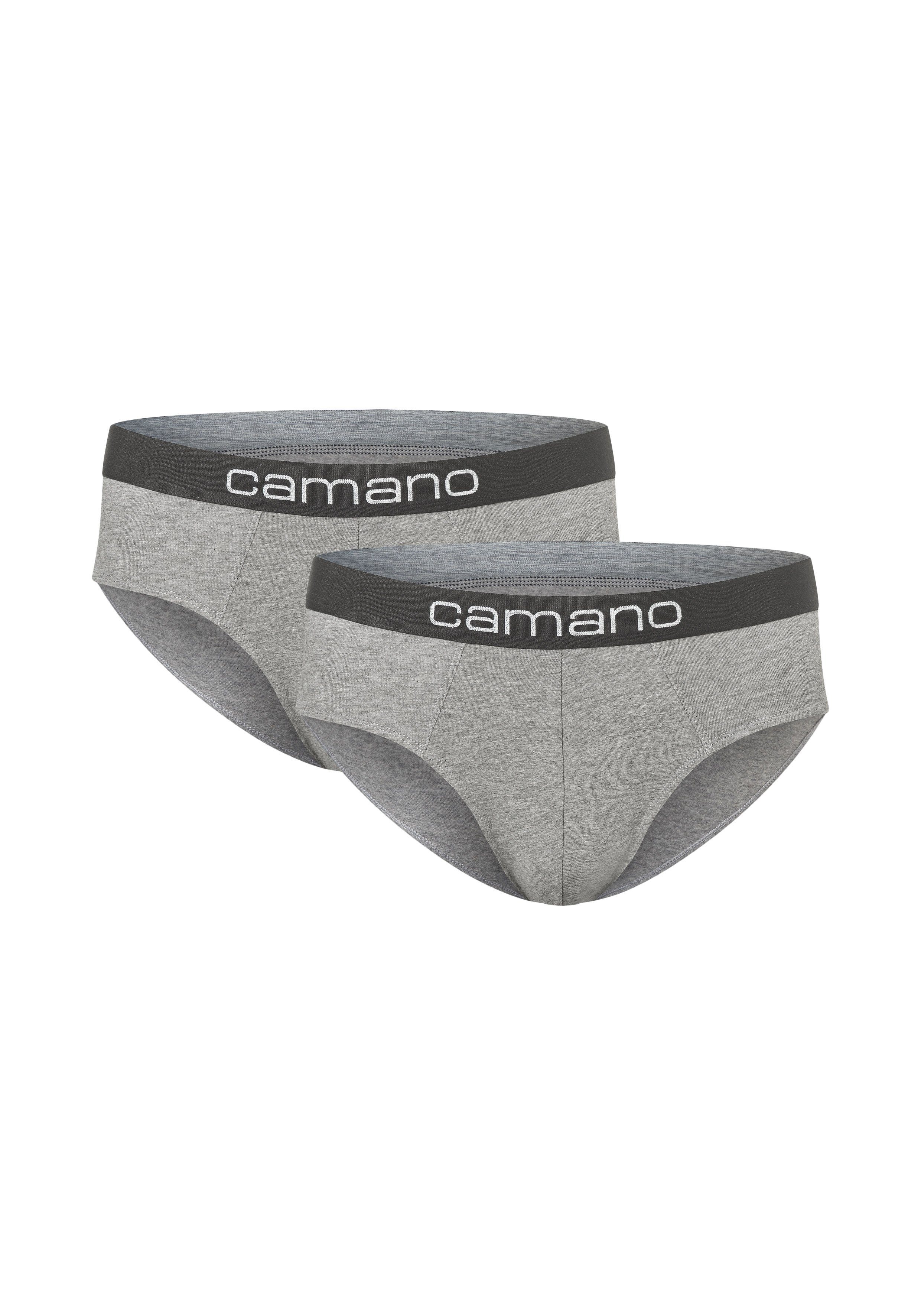 Baumwolle hellgrau Komfortbund Camano Comfort mit (2-St) Slip (BCI) nachhaltigerer mit bequemem