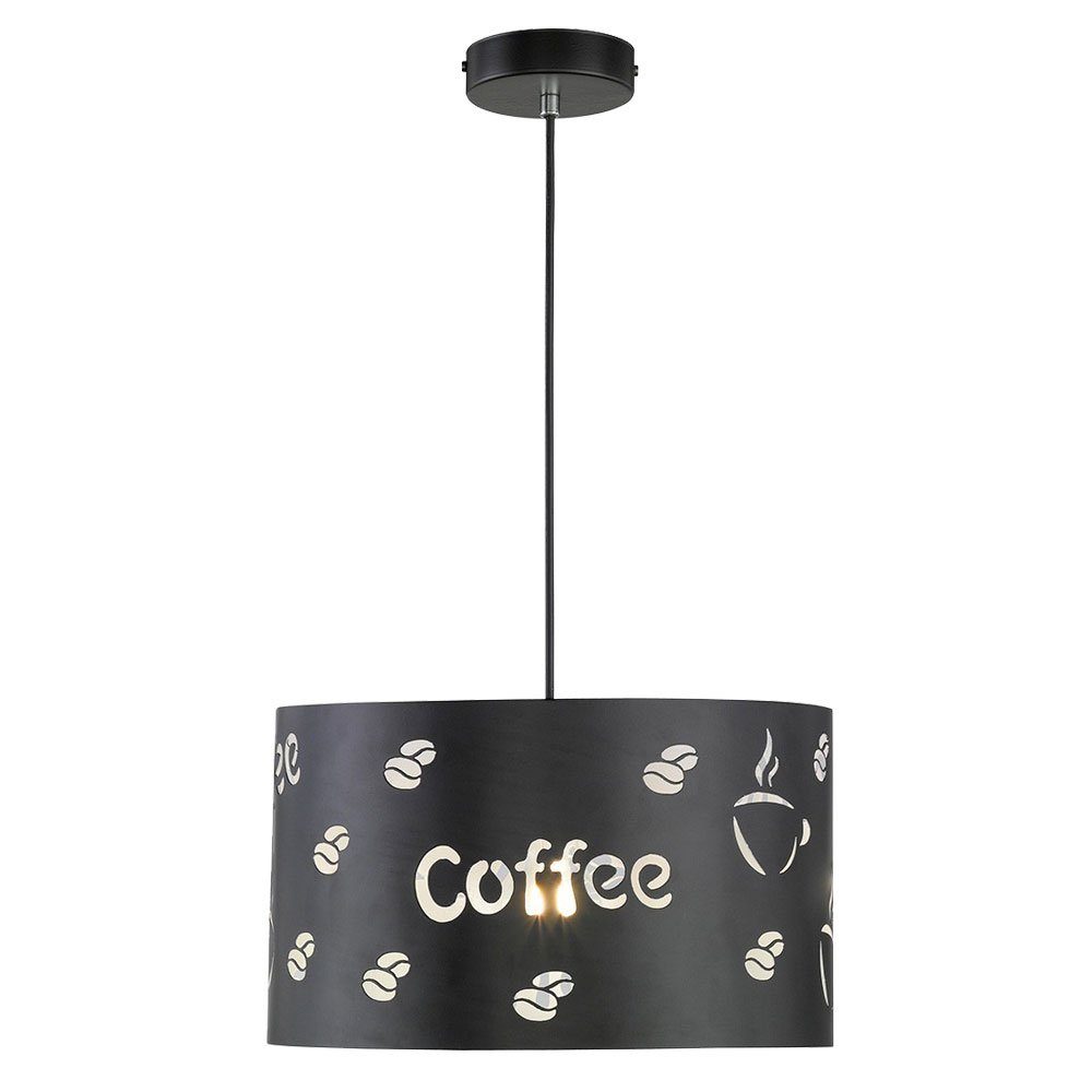 Metall Leuchte Design Hänge inklusive, Leuchtmittel Deckenleuchte, Küche Coffee Esszimmer schwarz Pendel WOFI nicht