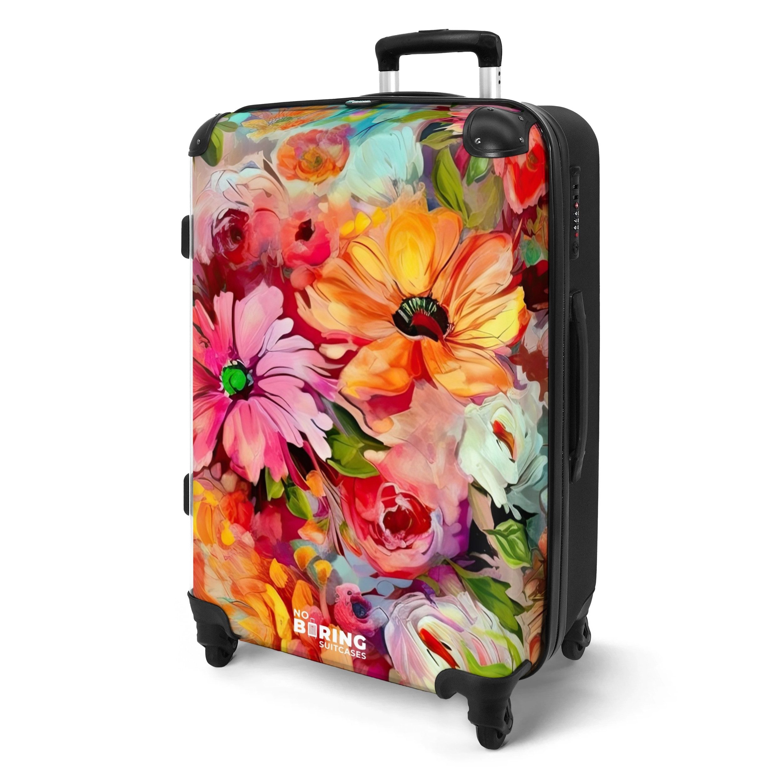 NoBoringSuitcases.com© Hartschalen-Trolley Blumen - Farbenfroh - günstig online kaufen