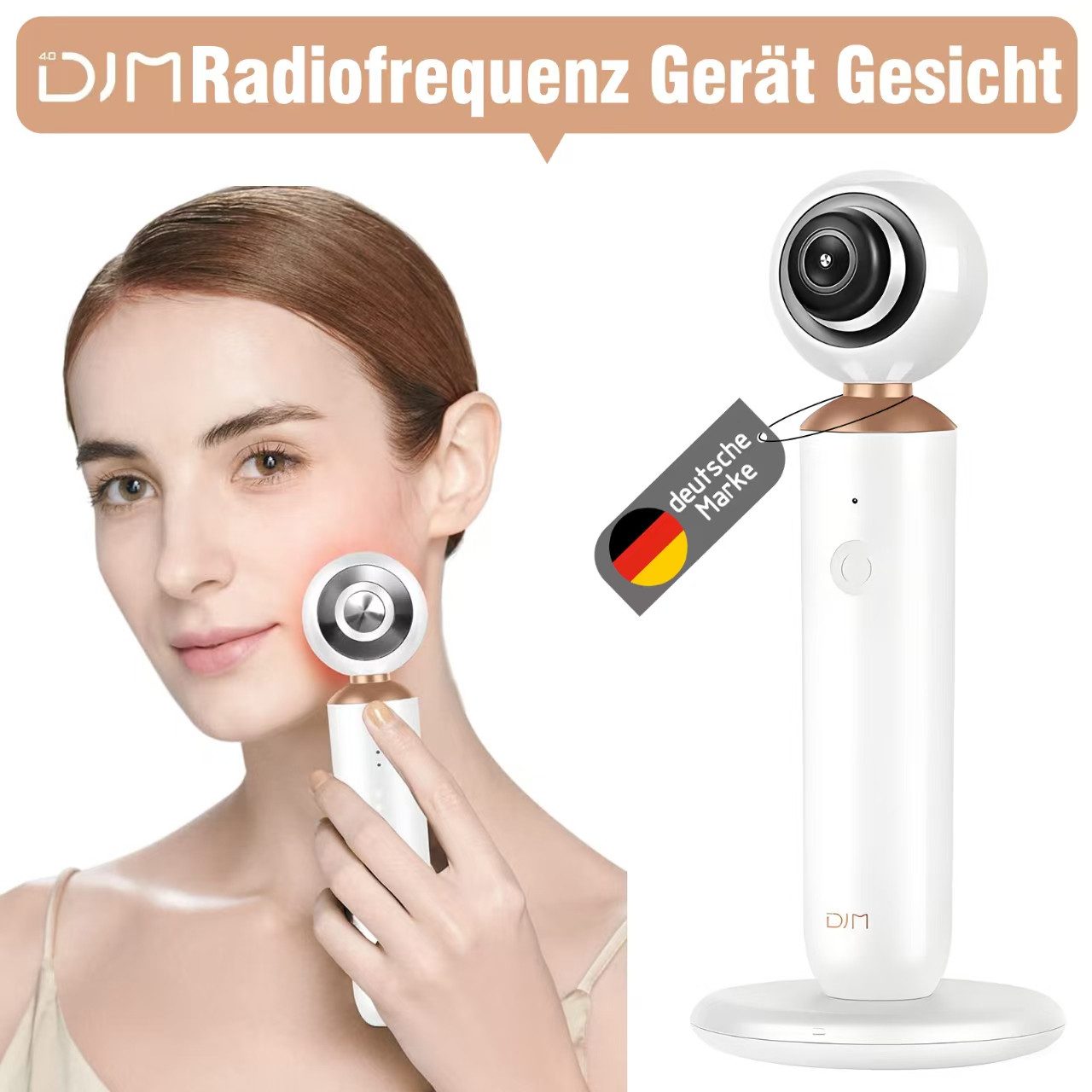 Gesichtsmassagegerät DJM 4.0 RF-Gerät: Anti-Aging mit 0,9 MHz-Frequenz-Collagenregeneration
