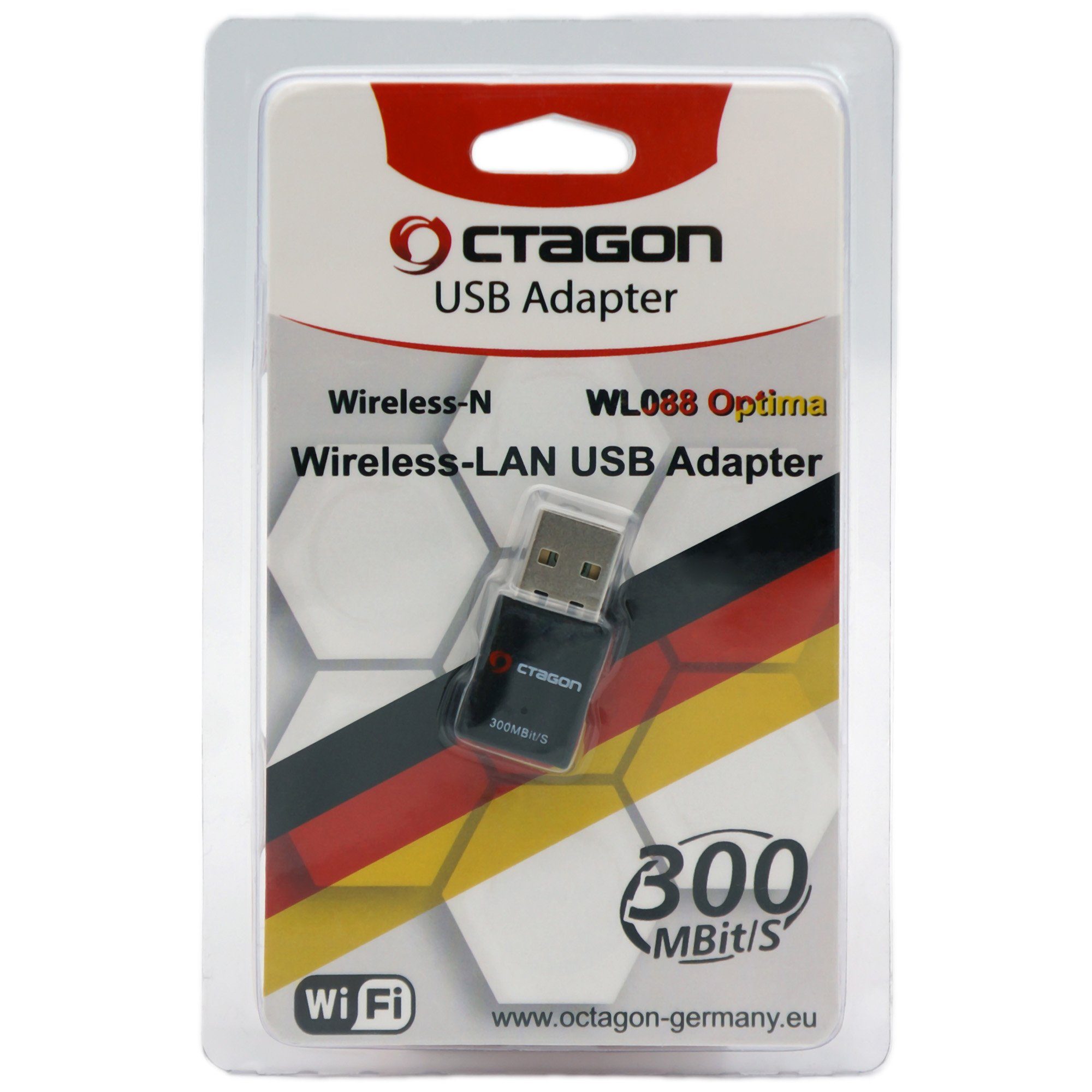 OCTAGON WL088 Optima Wireless LAN USB 2.0 Adapter 300 Mbit/s - BLISTER SAT-Receiver | SAT-Receiver