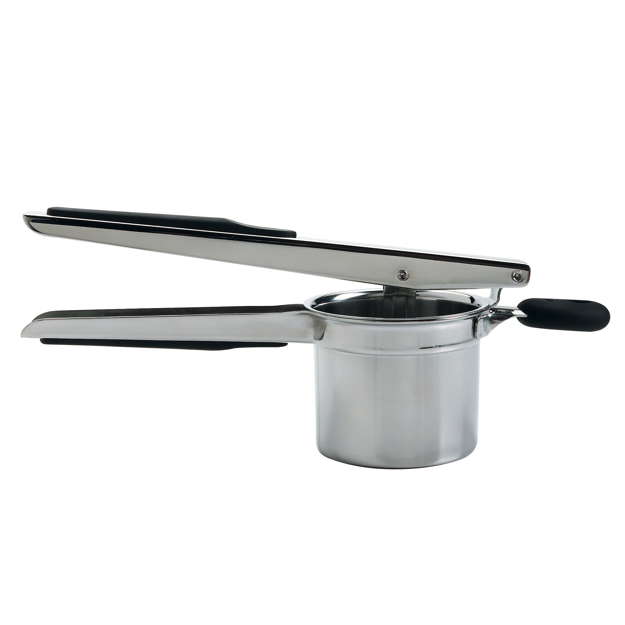 OXO Good Grips Kartoffelpresse (1 St), Edelstahl, Silikon, Kartoffelstampfer aus robustem Edelstahl