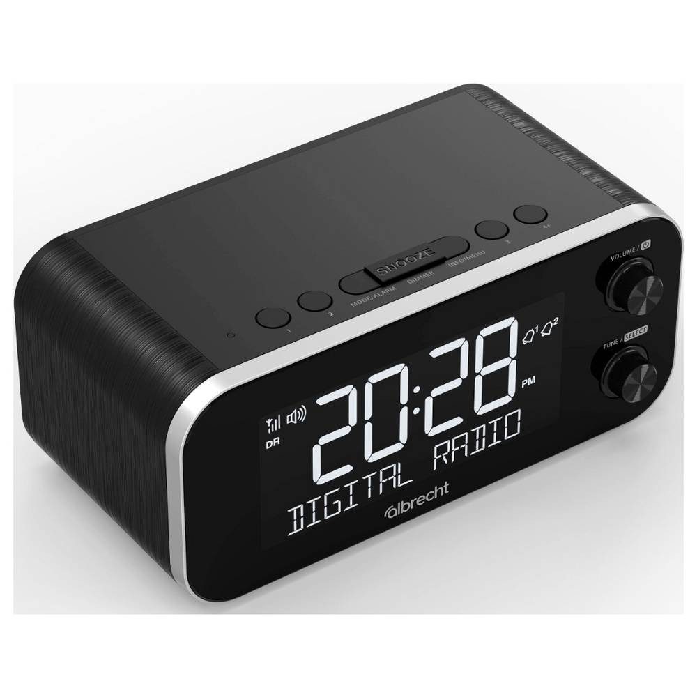 Albrecht DR 455 Radiowecker DAB+, UKW Weckfunktion Schwarz 27455 Radio (Weckfunktion)