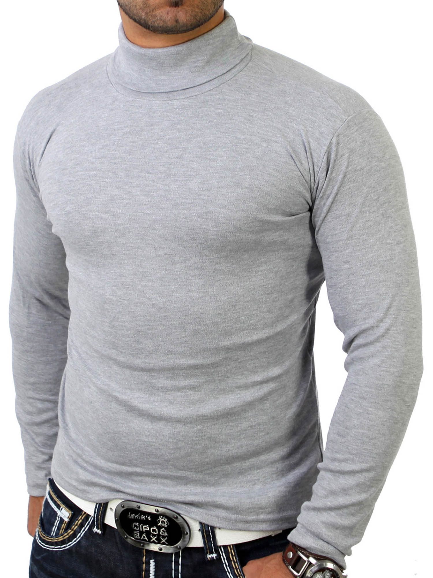 Reslad Strickpullover Reslad Herren Rollkragenpullover Männer Pulli sportlicher Rolli Pullov (1-tlg) Rollkragenpullover Basic Slim Fit