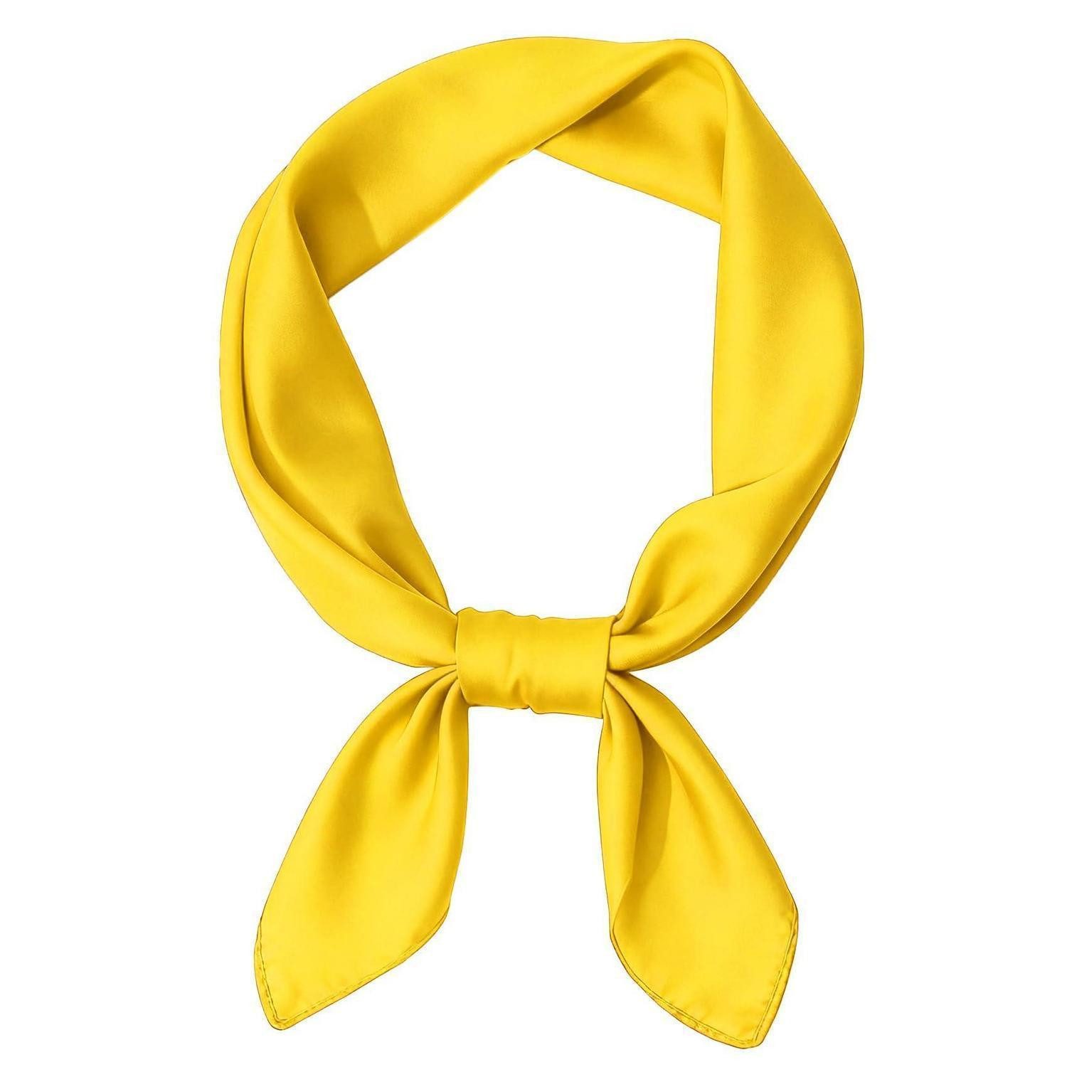 LuxusKollektion Bandana Damen Tuch Halstuch Bandana Gelb, (1-St)