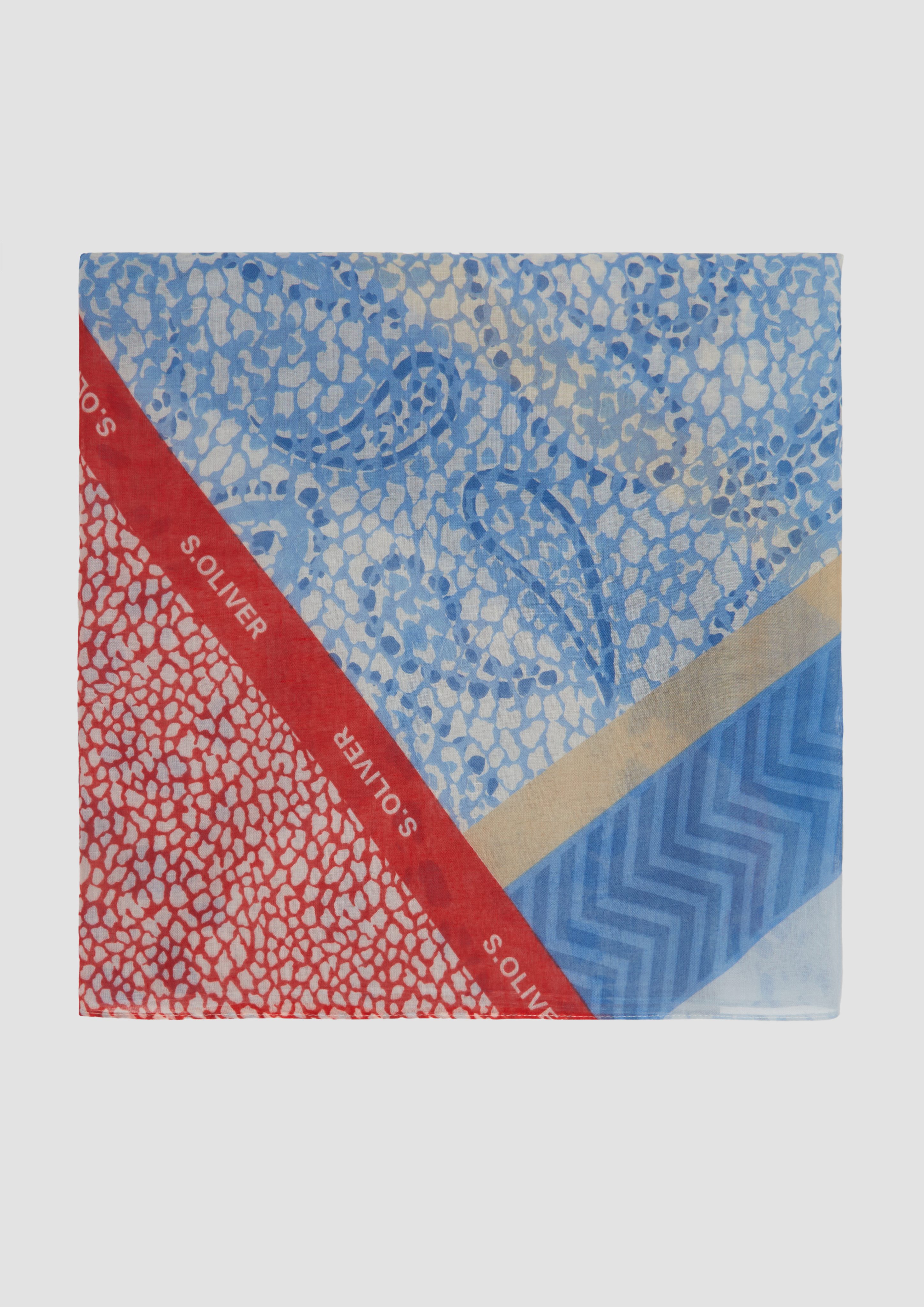 s.Oliver Halstuch Snood mit All-over-Print, Logo günstig online kaufen