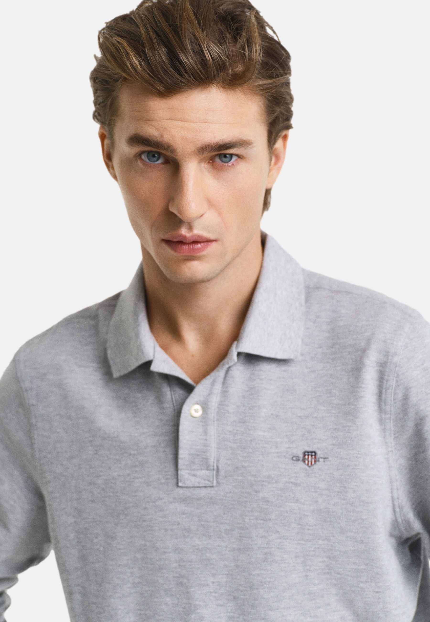 Gant Poloshirt Poloshirt REG SHIELD Langarmshirt mit Polokragen (1-tlg., 1)