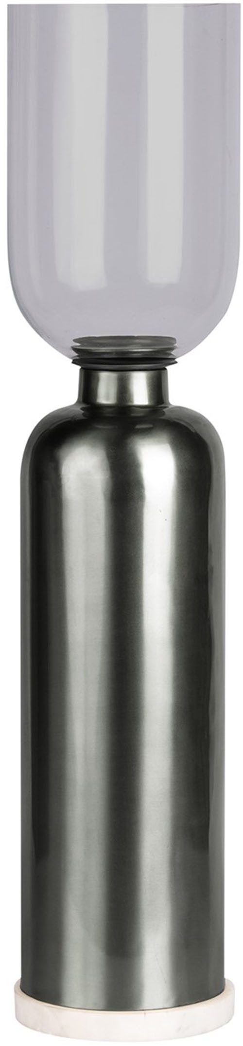 Kayoom Торшеры Bodenkerzenhalter Shyam 225, Bodenkerzenhalter aus Metall, Marmor-Sockel, Windlicht aus Glas