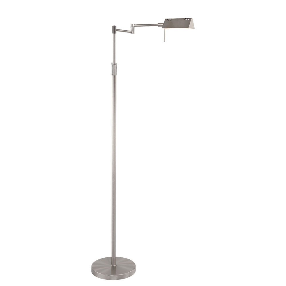 Steinhauer LIGHTING LED Stehlampe, LED-Leuchtmittel fest verbaut, Warmweiß, LED Steh Leuchte Stahl Höhen verstellbar Klapparm Gelenk Stand Lampe-
