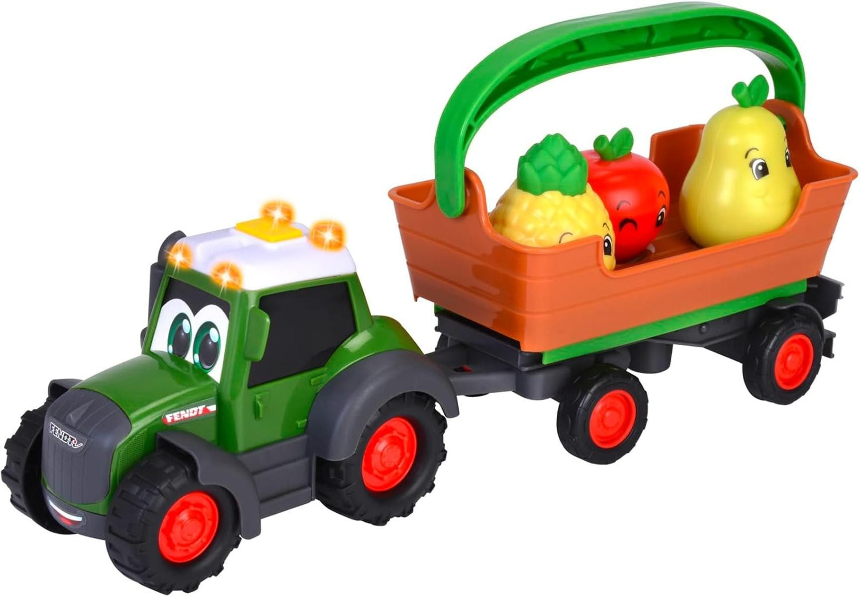 Dickie Toys Spielzeug-Traktor Dickie Toys ABC Freddy Fruit Fendt Traktor + Anhänger ab 12 Monate