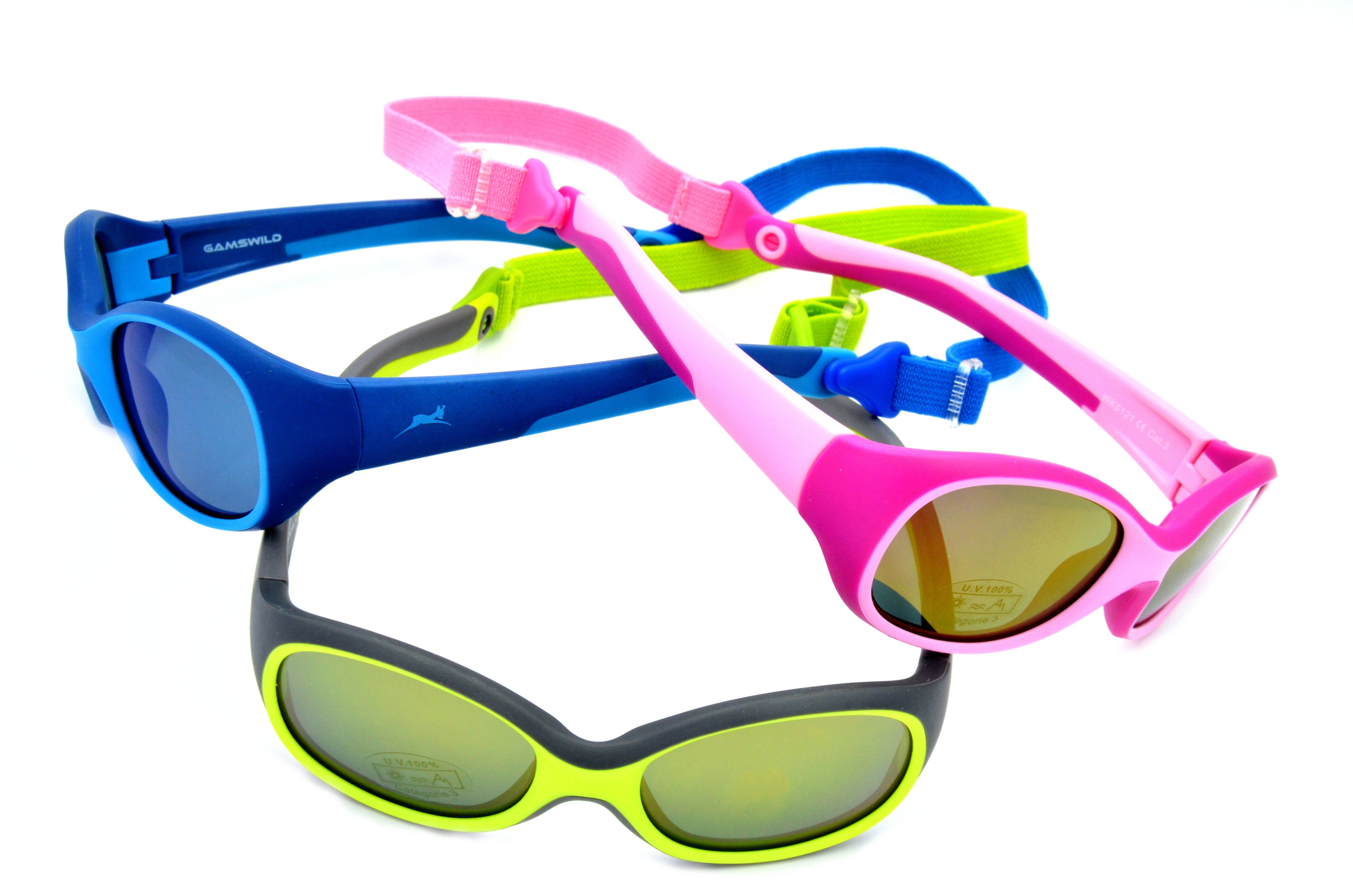 Kinderbrille Unisex, Mädchen WK5121 rosa Gamswild grün, 3-6 Sonnenbrille Jahre kids Jungen blau, Kleinkindbrille GAMSKIDS